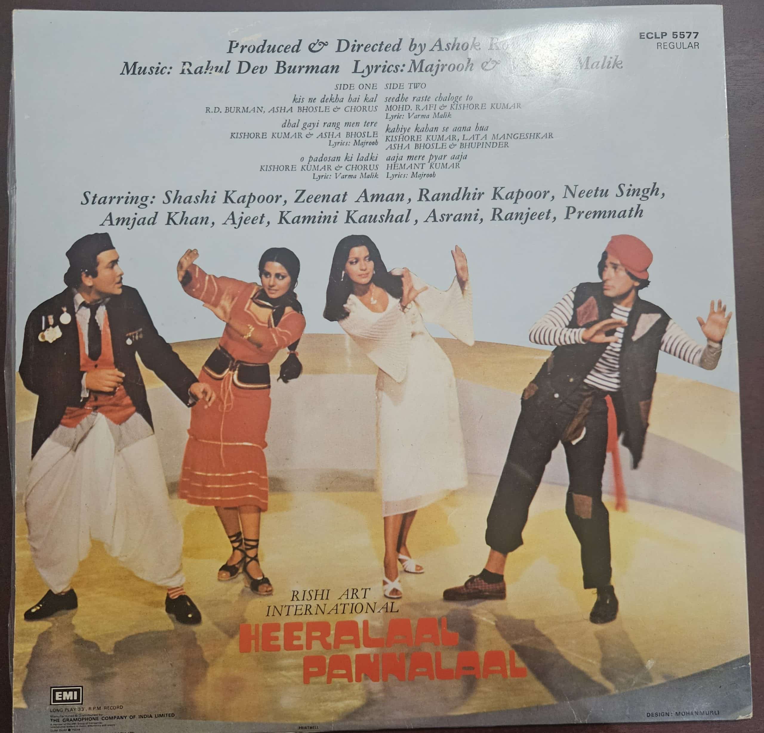 Heeralal Pannalal - Record LP Vinyl Vintage -Bollywood - Image 2