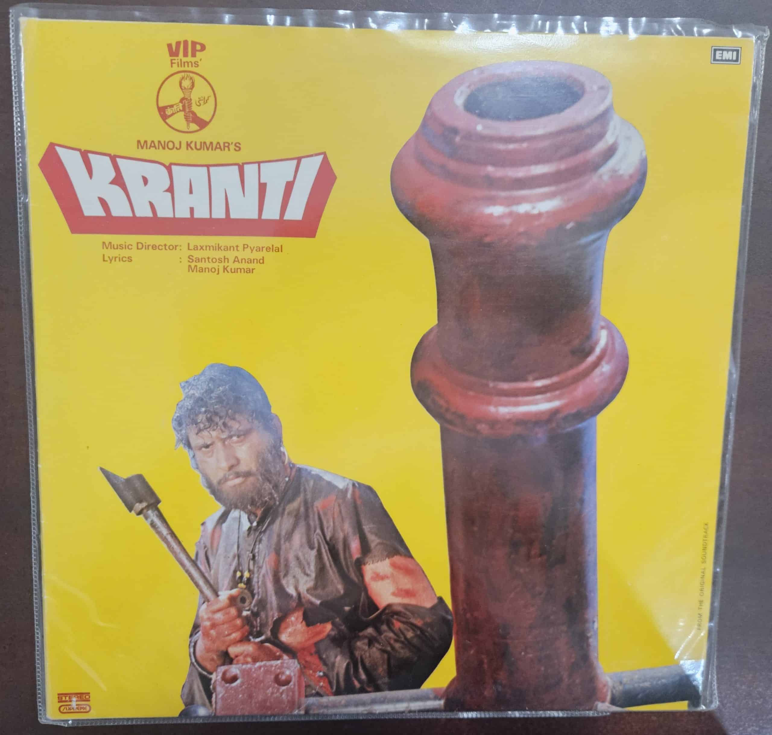 Kranti – Record LP Vinyl Vintage -Bollywood