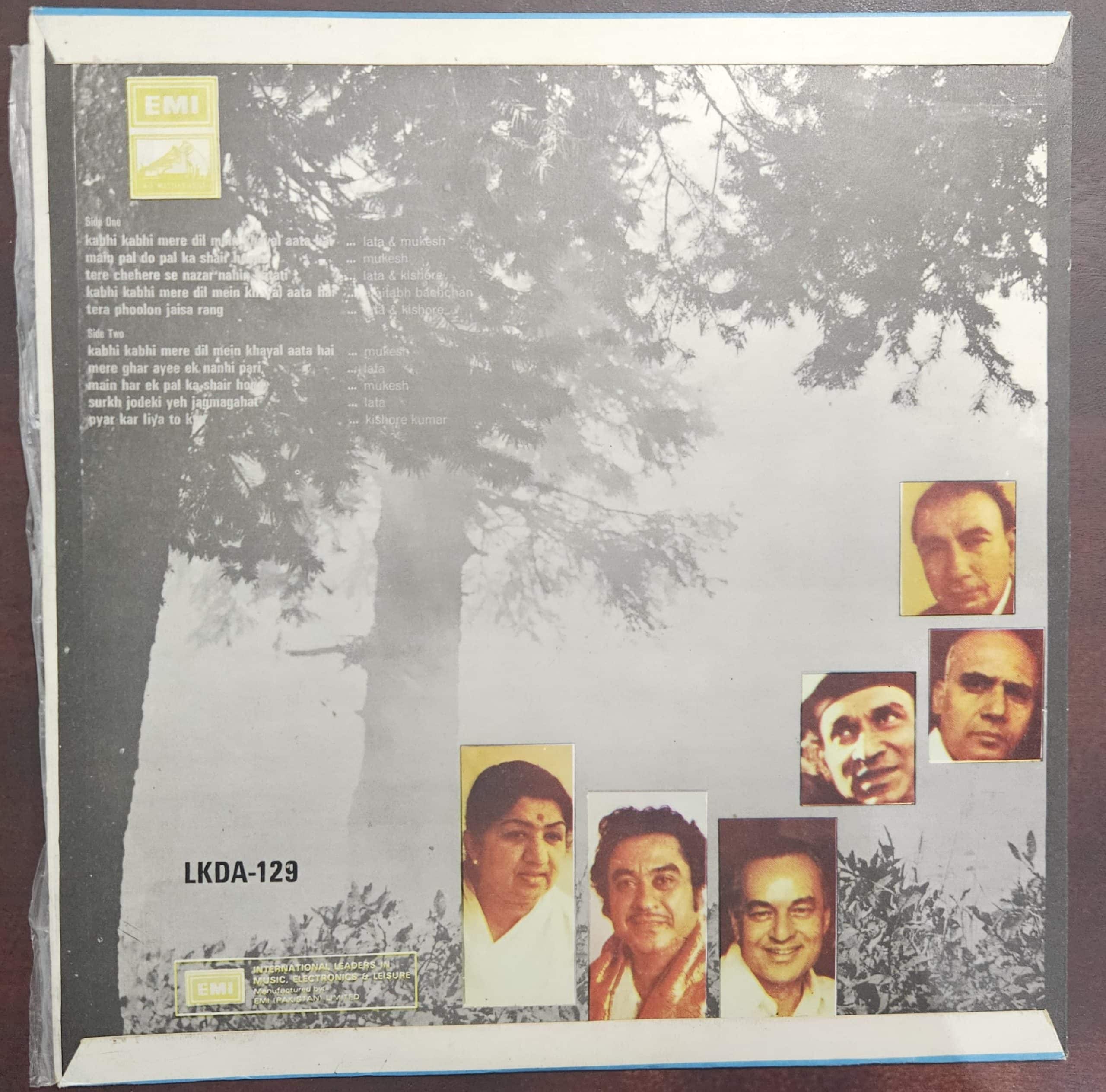 Kabhie Kabhie – Record LP Vinyl Vintage -Bollywood - Image 2