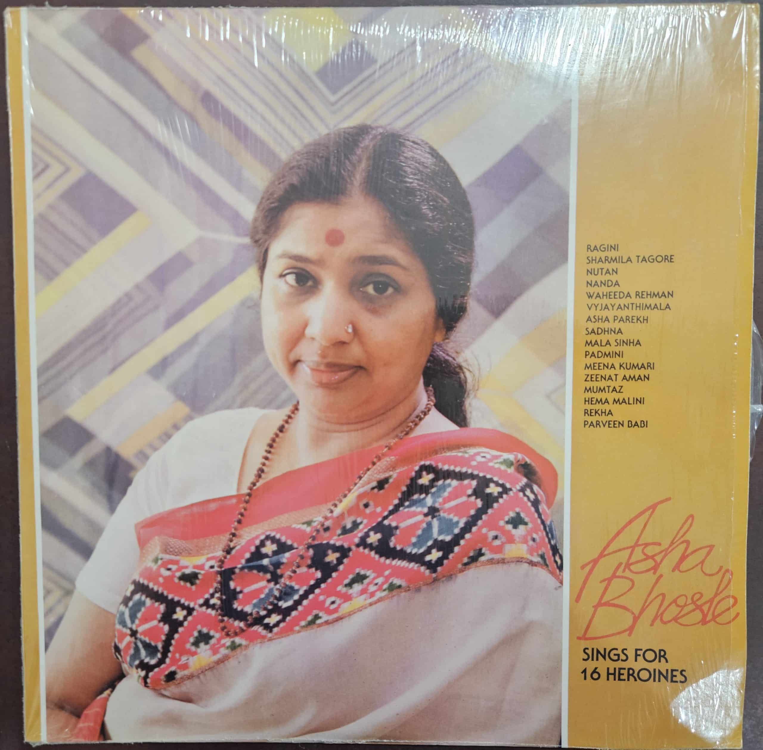 Asha Bhosle Sings for 16 Heroines – Record LP Vinyl Vintage -Bollywood