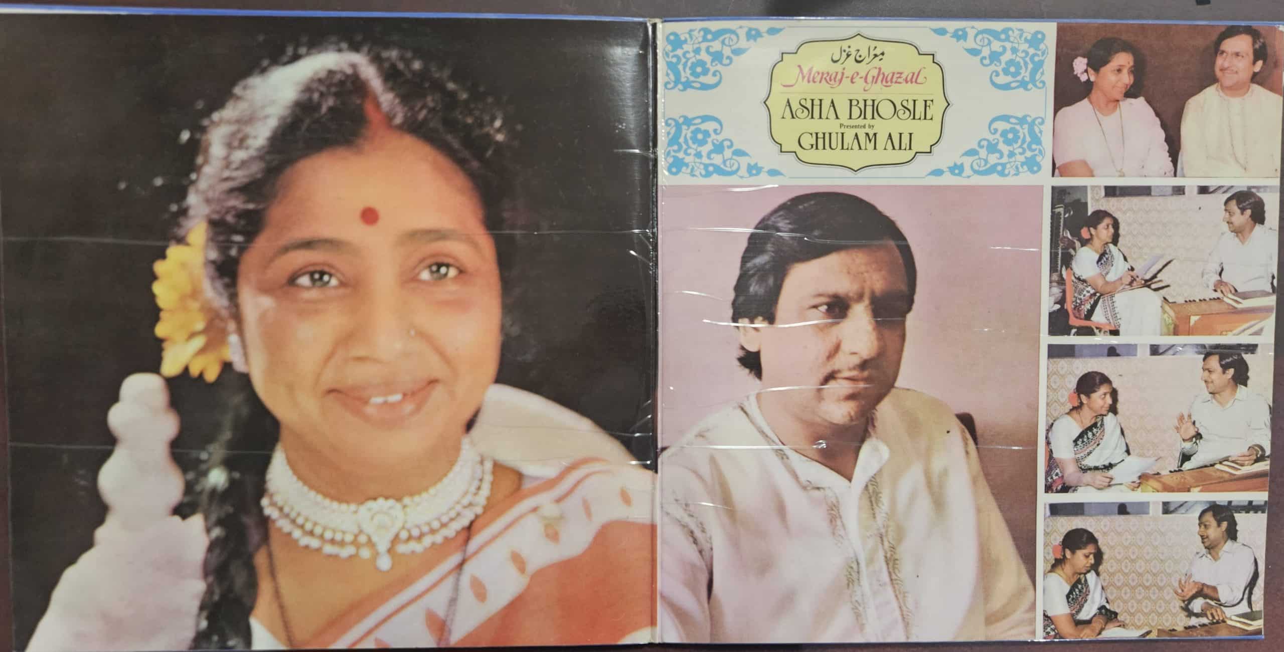 Meraj-e-Ghazal - Asha Bhosle Presented by Ghulam Ali – Record LP Vinyl Vintage -Bollywood - Image 2