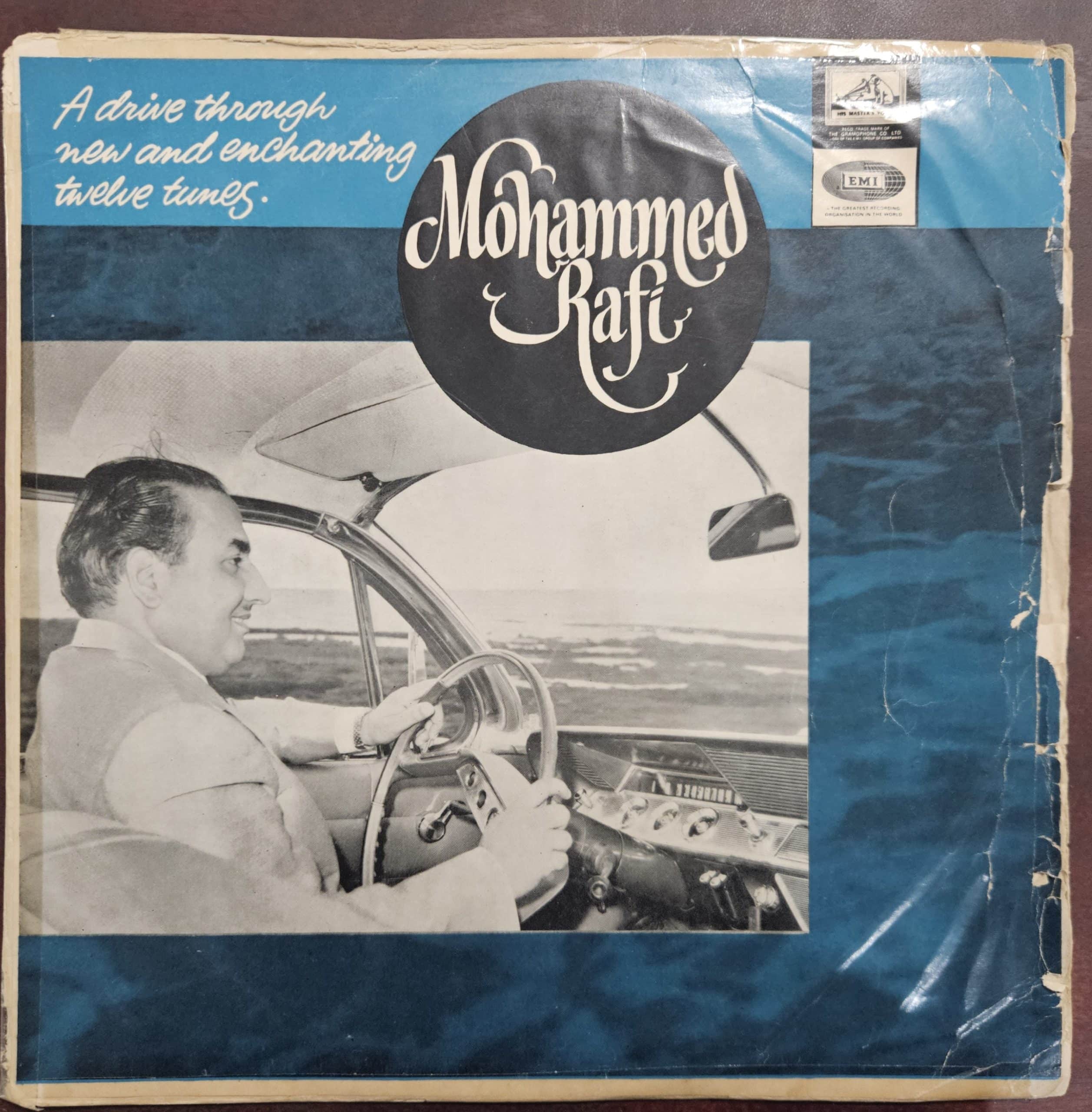 Mohammed Rafi – A Drive Through Twelve New Enchanting Tunes – Record LP Vinyl Vintage -Bollywood