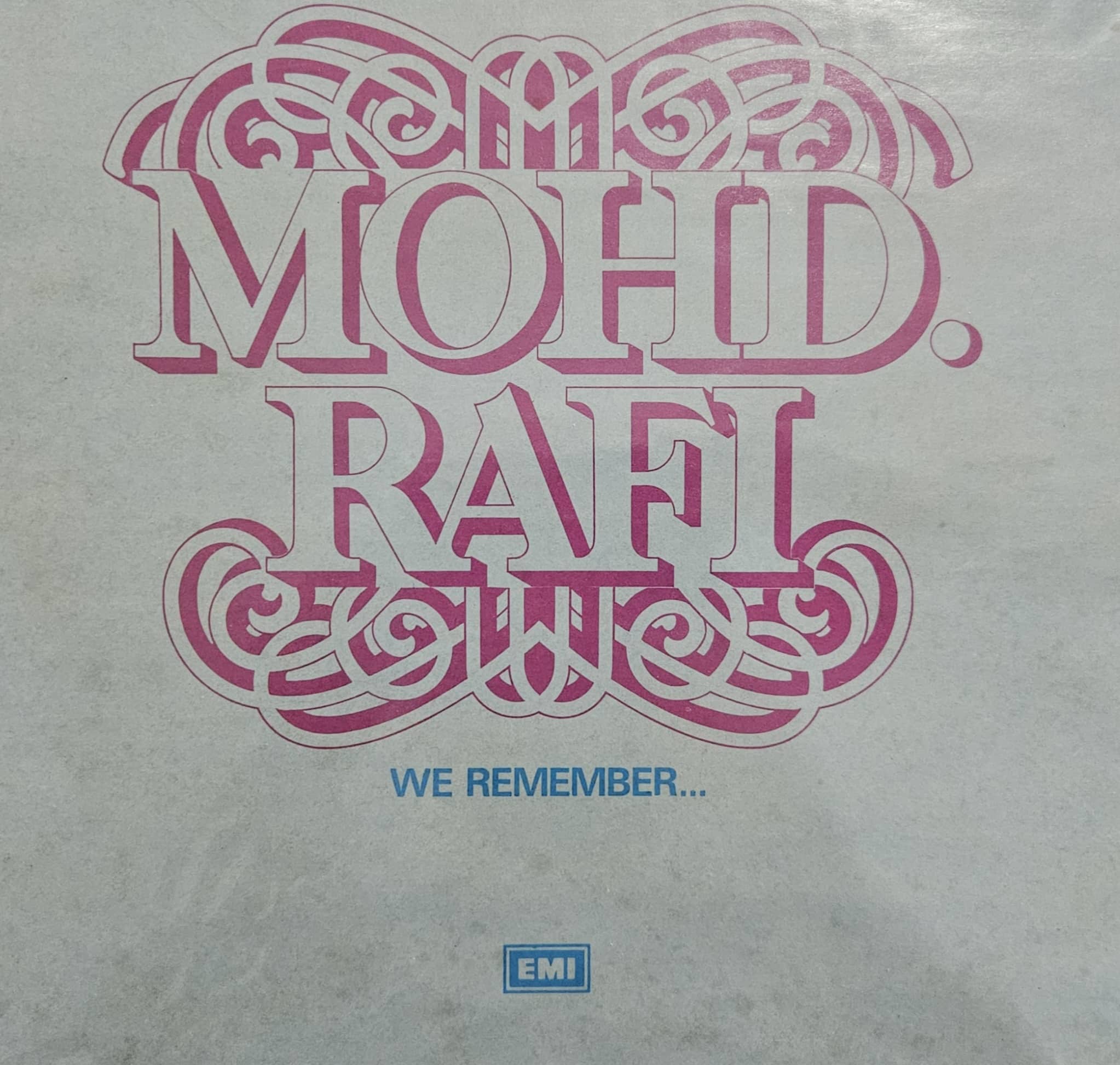 Mohd Rafi - We Remember ... – Record LP Vinyl Vintage -Bollywood
