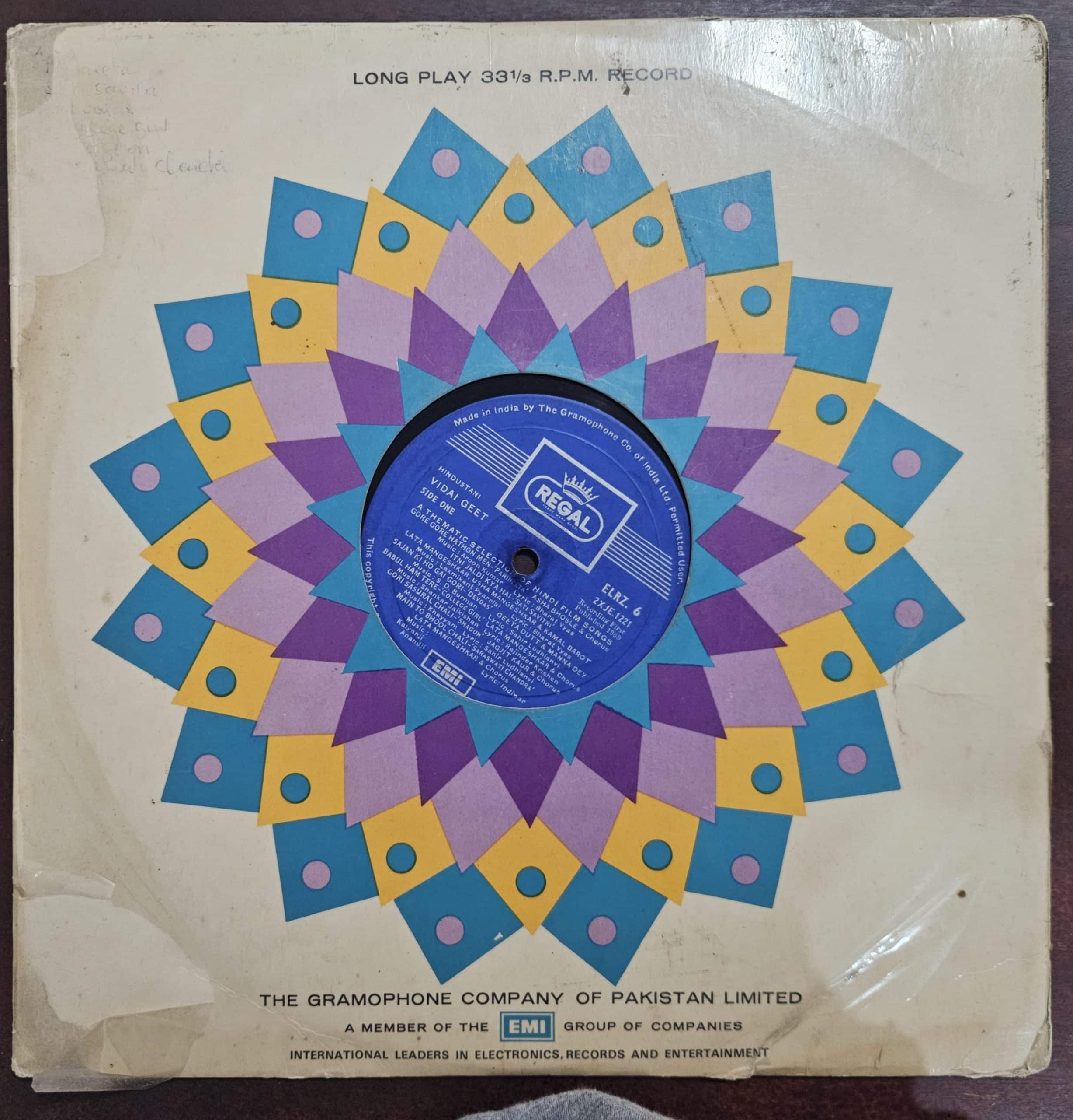 Vidai Geet – Record LP Vinyl Vintage – Bollywood