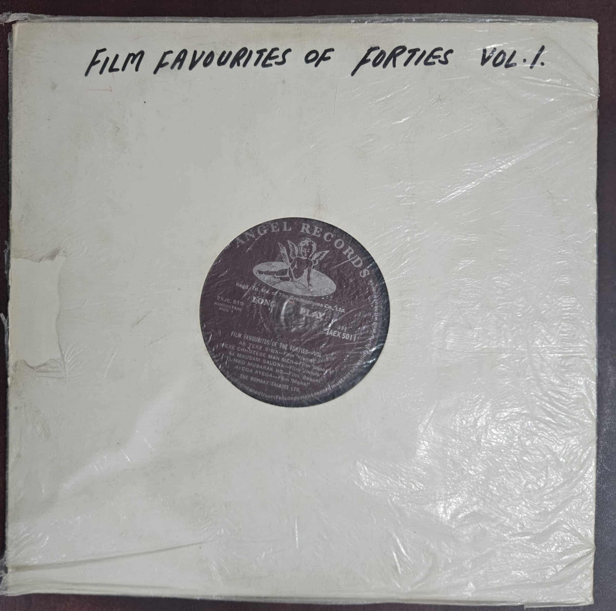 Film Favourites of the Forties – Vol I Record LP Vinyl Vintage – Bollywood
