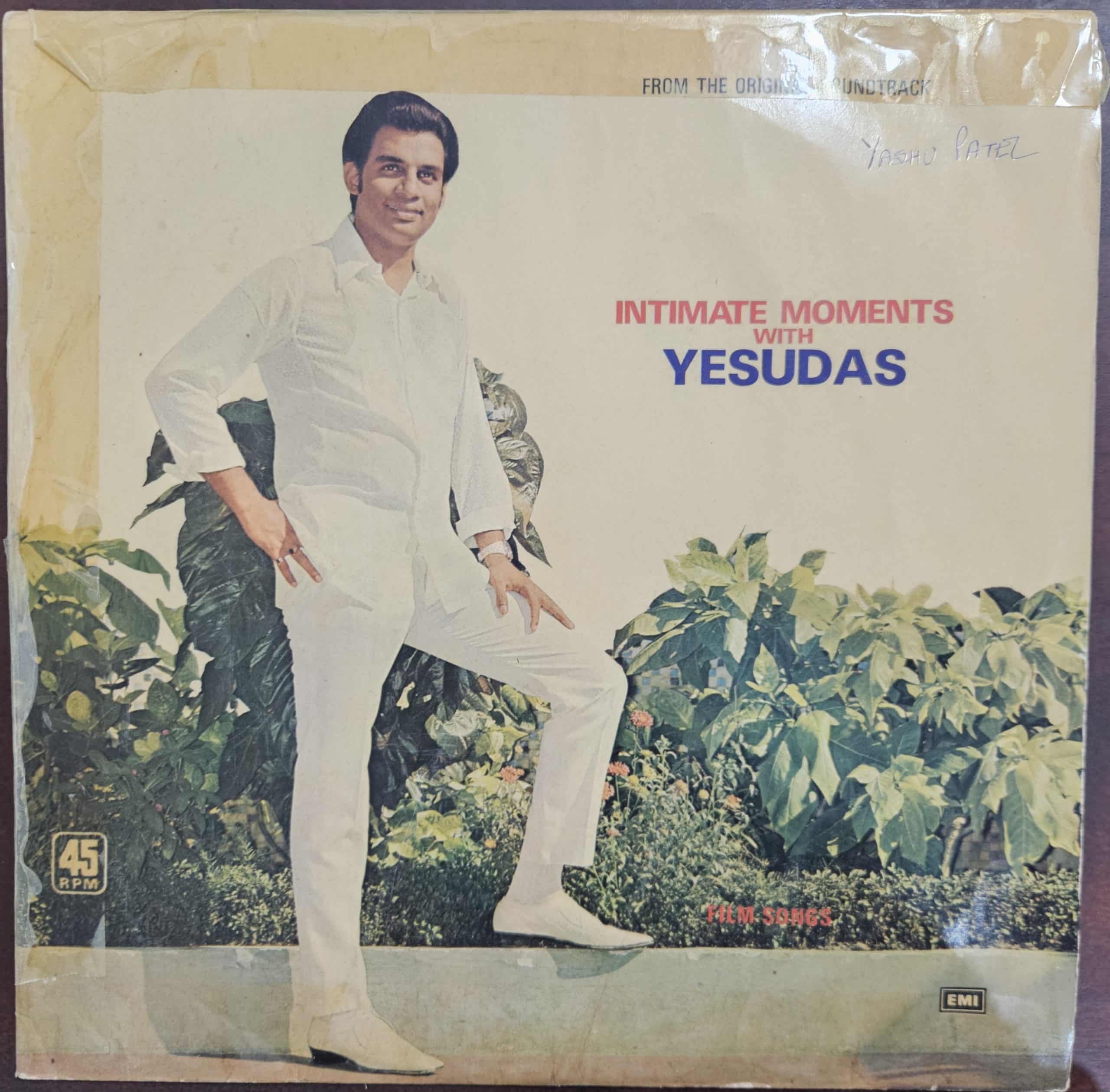 Intimate Moments of Yesudas – Record LP Vinyl Vintage – Bollywood