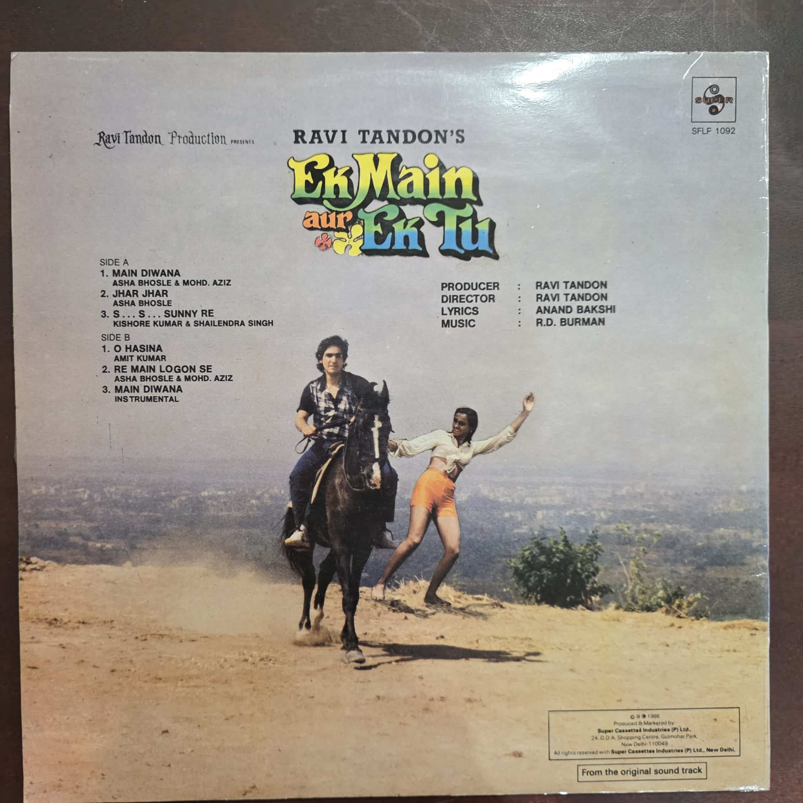 Ek Main Aur Ek Tu – Record LP Vinyl Vintage -Bollywood - Image 2