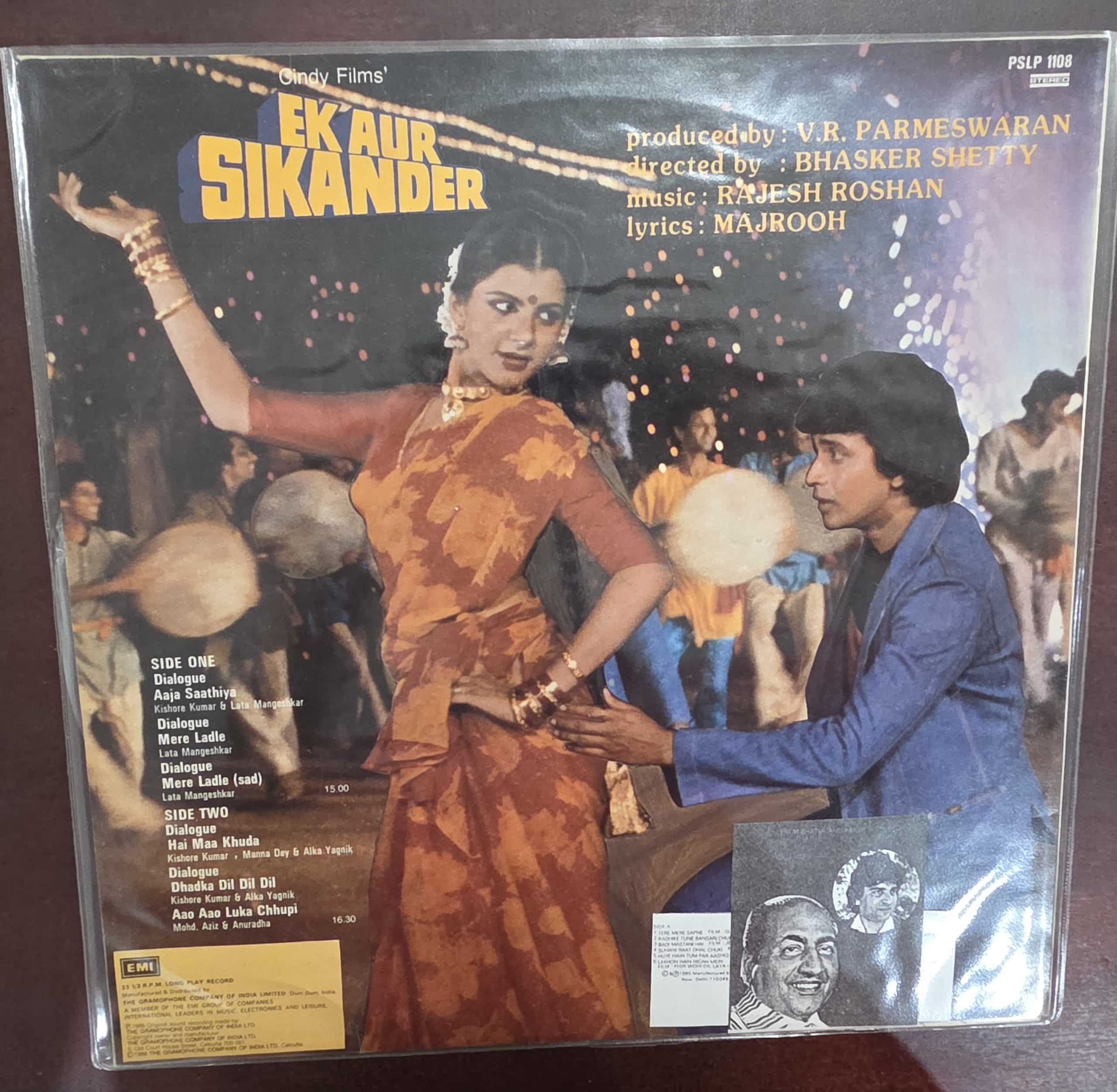 Ek Aur Sikander – Record LP Vinyl Vintage -Bollywood - Image 2
