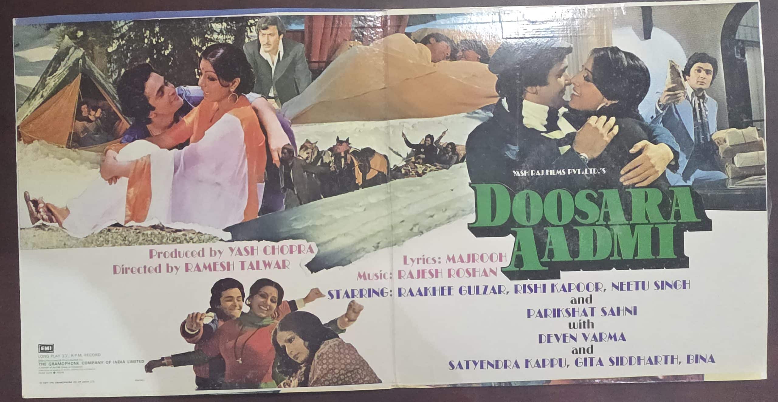 Doosara Aadmi – Record LP Vinyl Vintage -Bollywood - Image 2