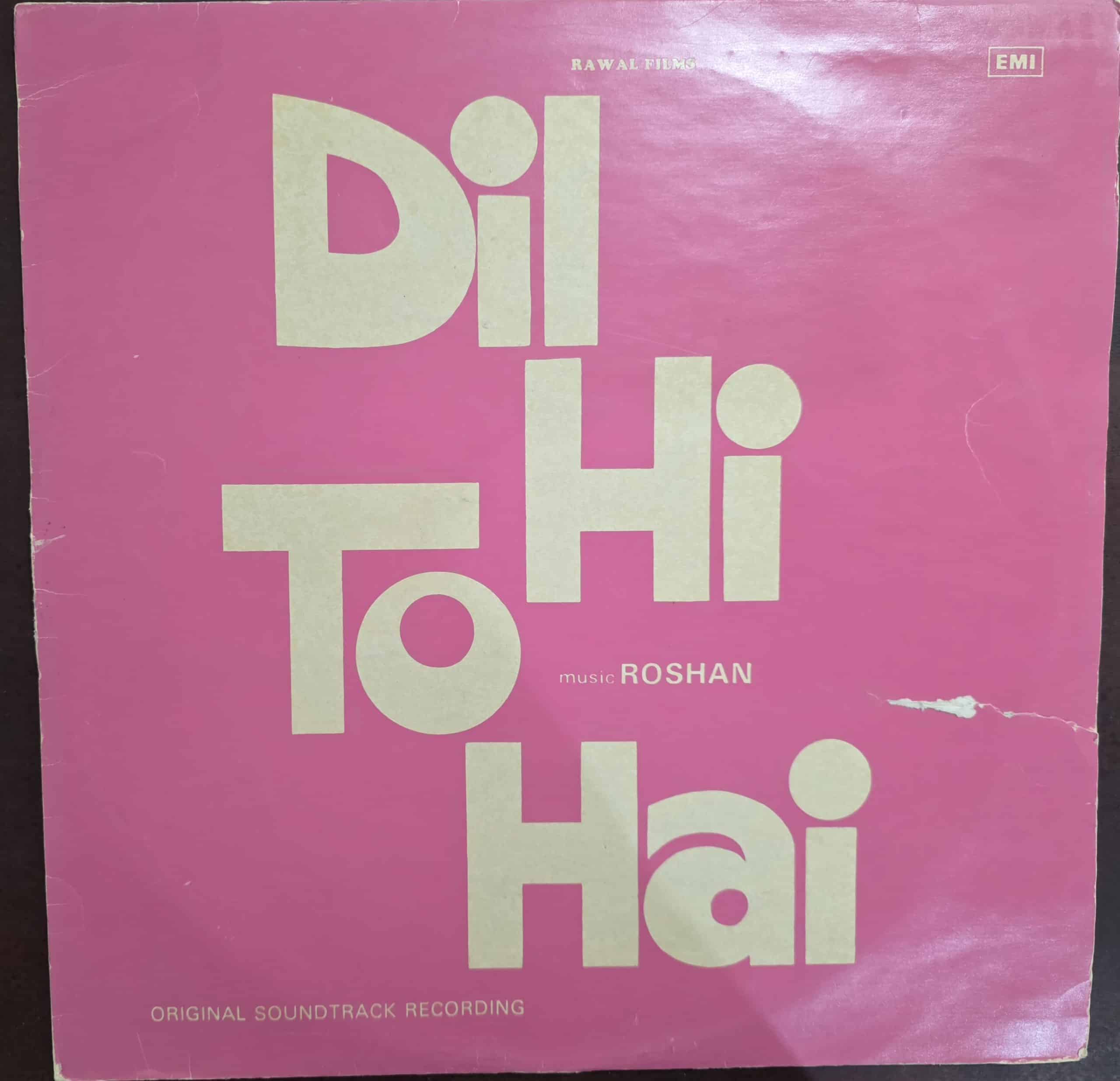 Dil Hi To Hai – Record LP Vinyl Vintage -Bollywood