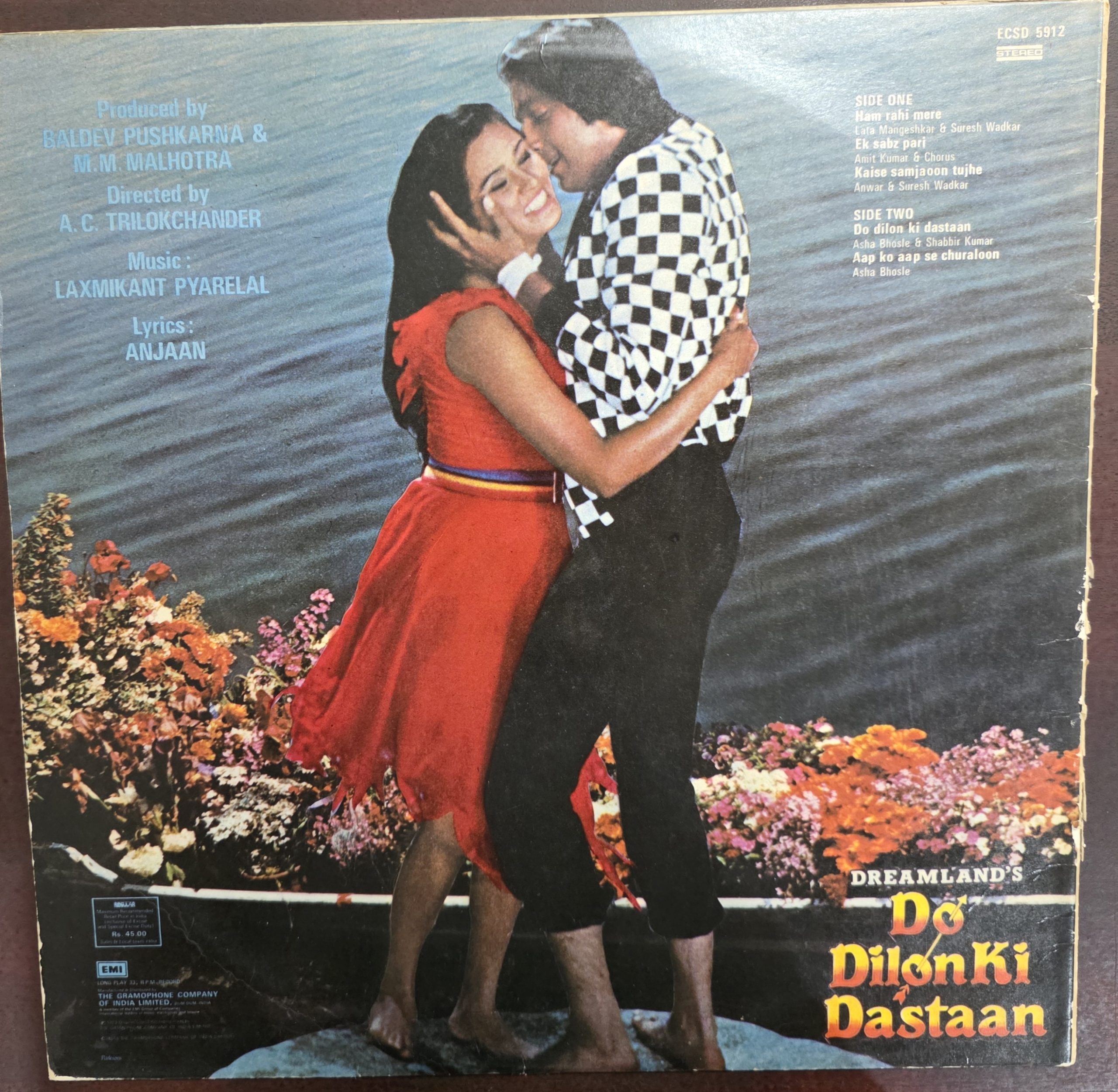 Do Dilon Ki Dastaan – Record LP Vinyl Vintage -Bollywood - Image 2