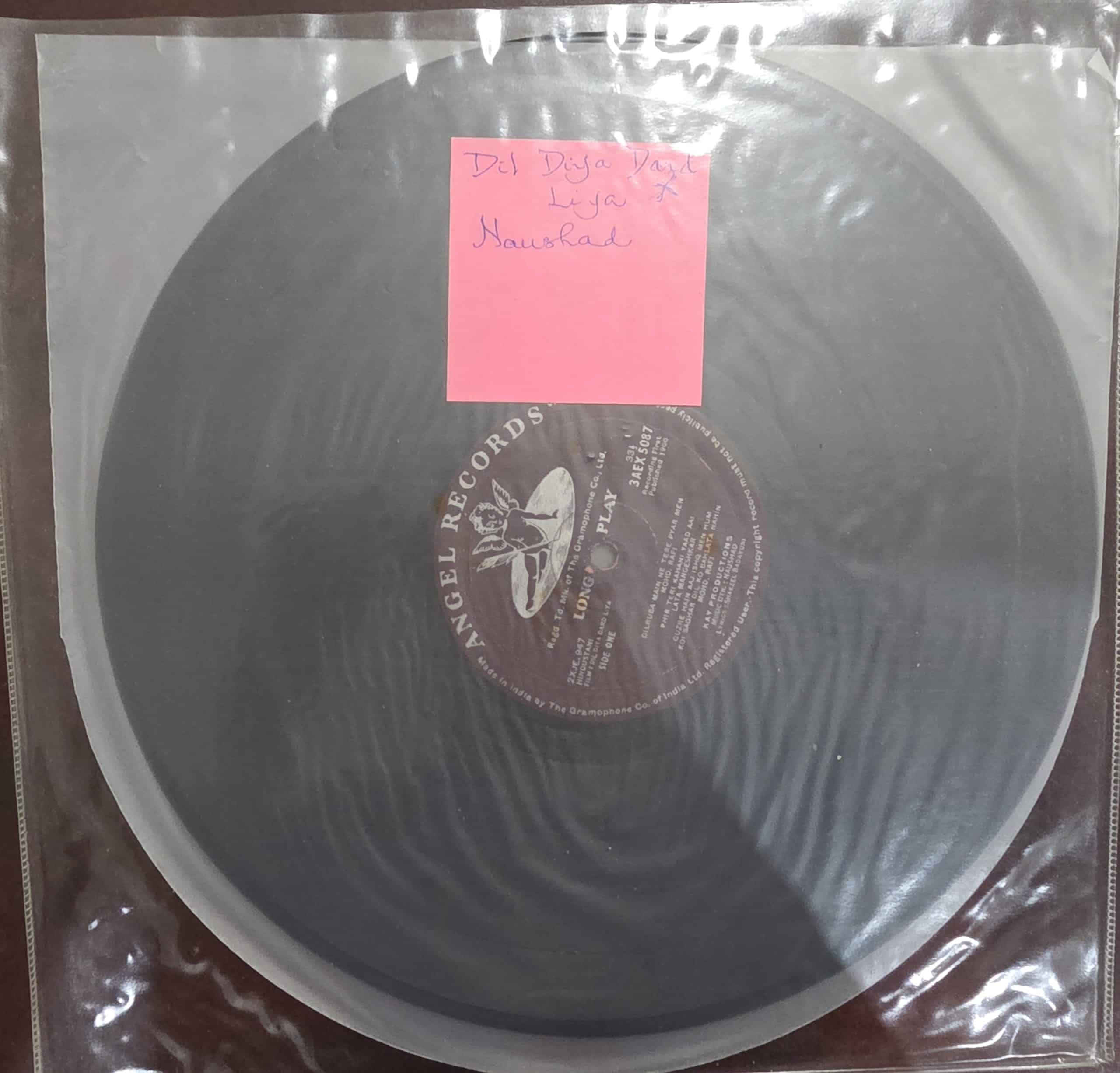 Dil Diya Dard Liya – Record LP Vinyl Vintage -Bollywood