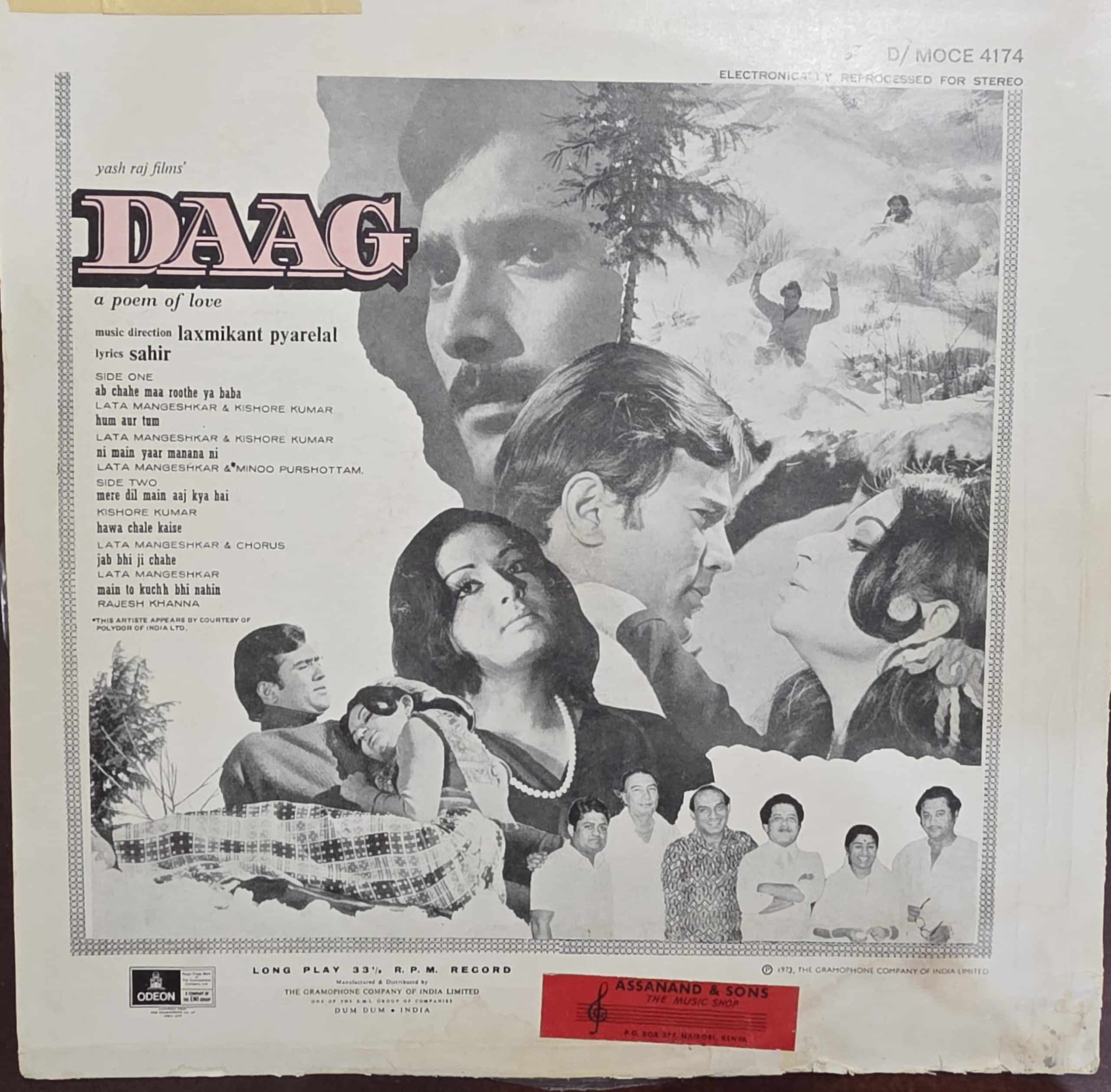 Daag – Record LP Vinyl Vintage -Bollywood - Image 2