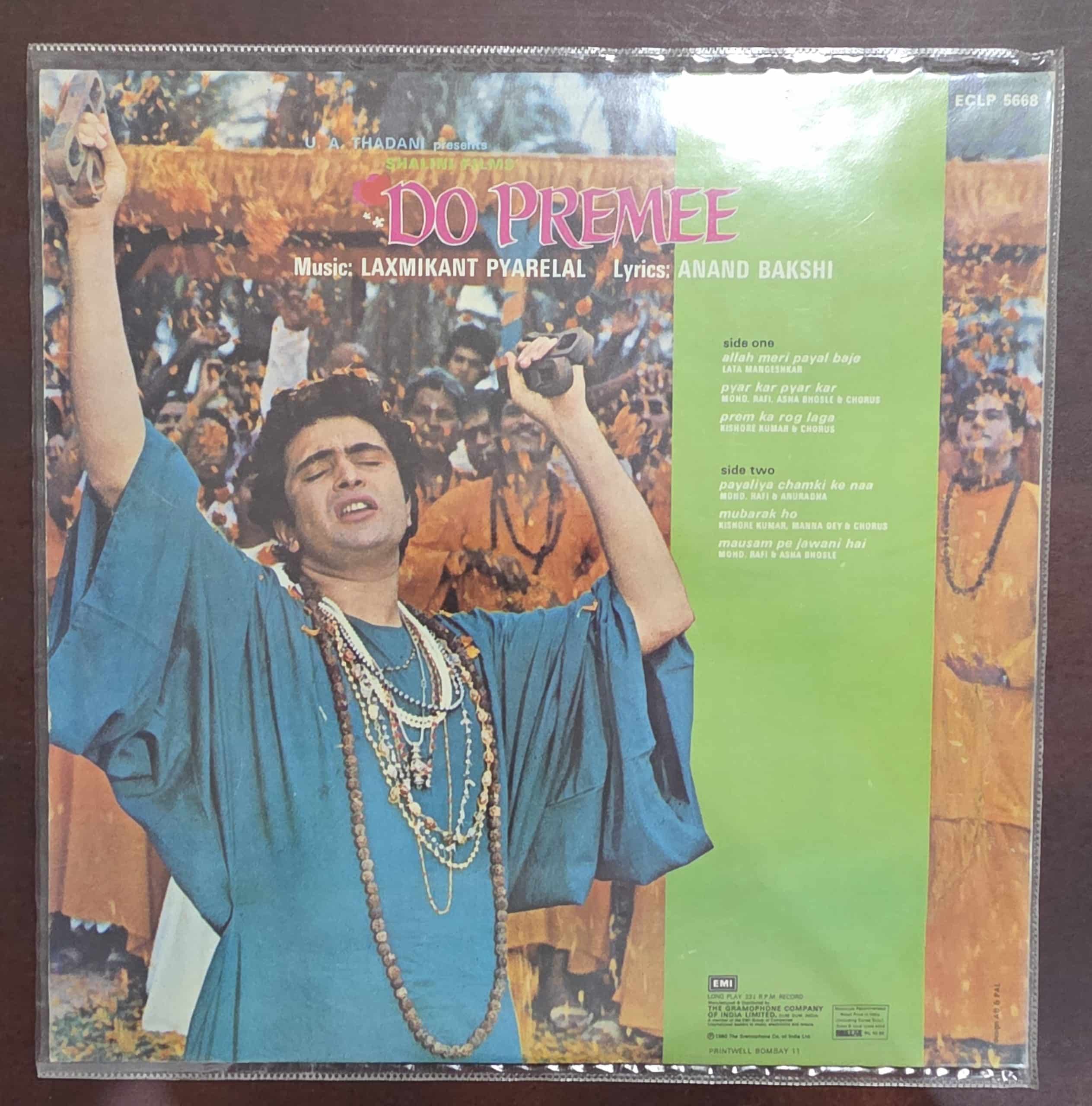 Do Premee – Record LP Vinyl Vintage -Bollywood - Image 3