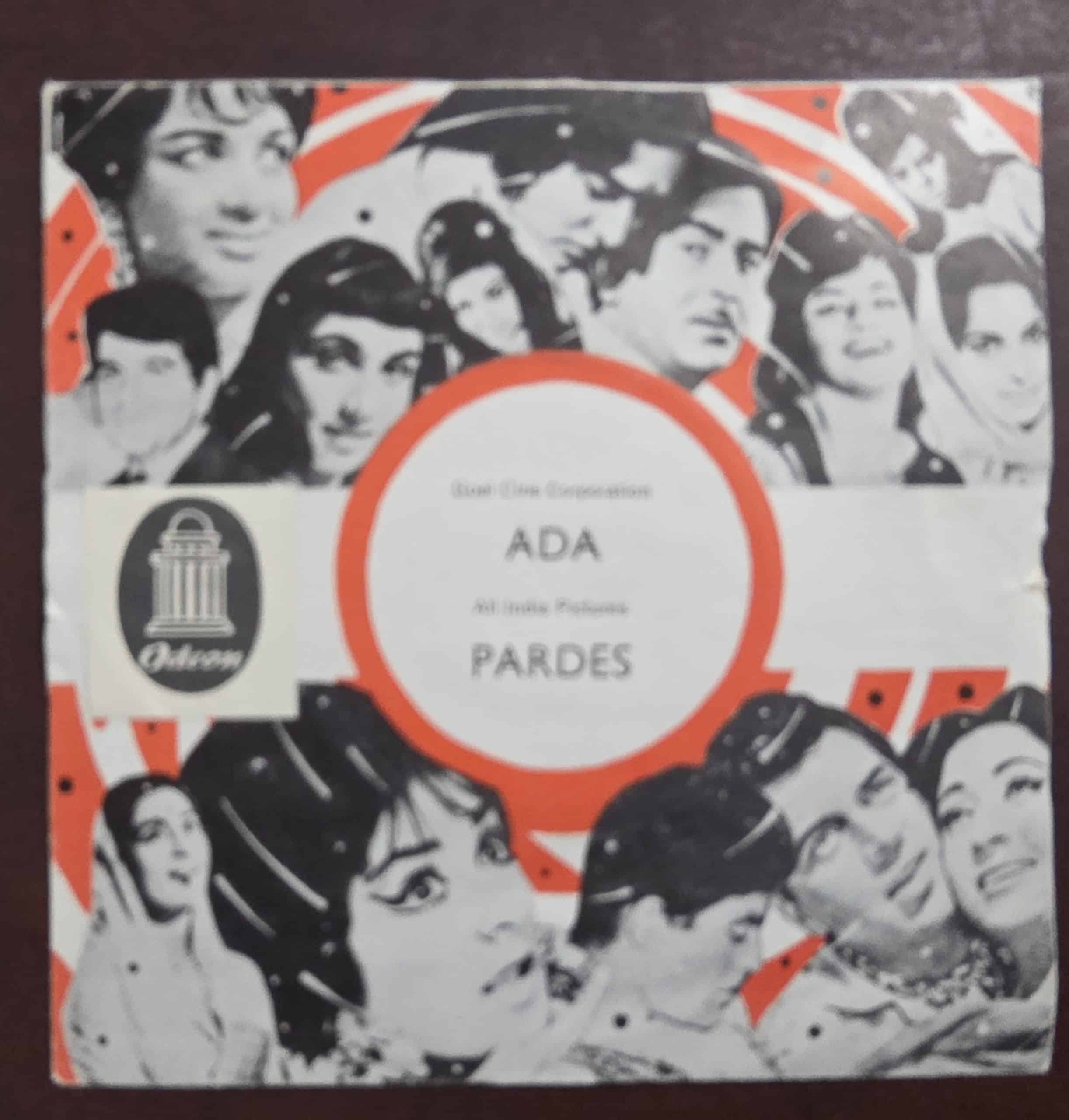 Ada / Pardes EKDA 199 – Record EP Vinyl Vintage -Bollywood