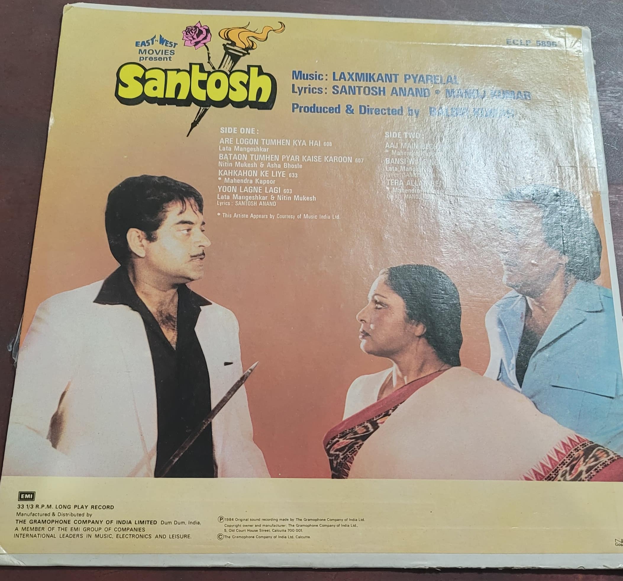 Santosh – Record LP Vinyl Vintage -Bollywood - Image 2