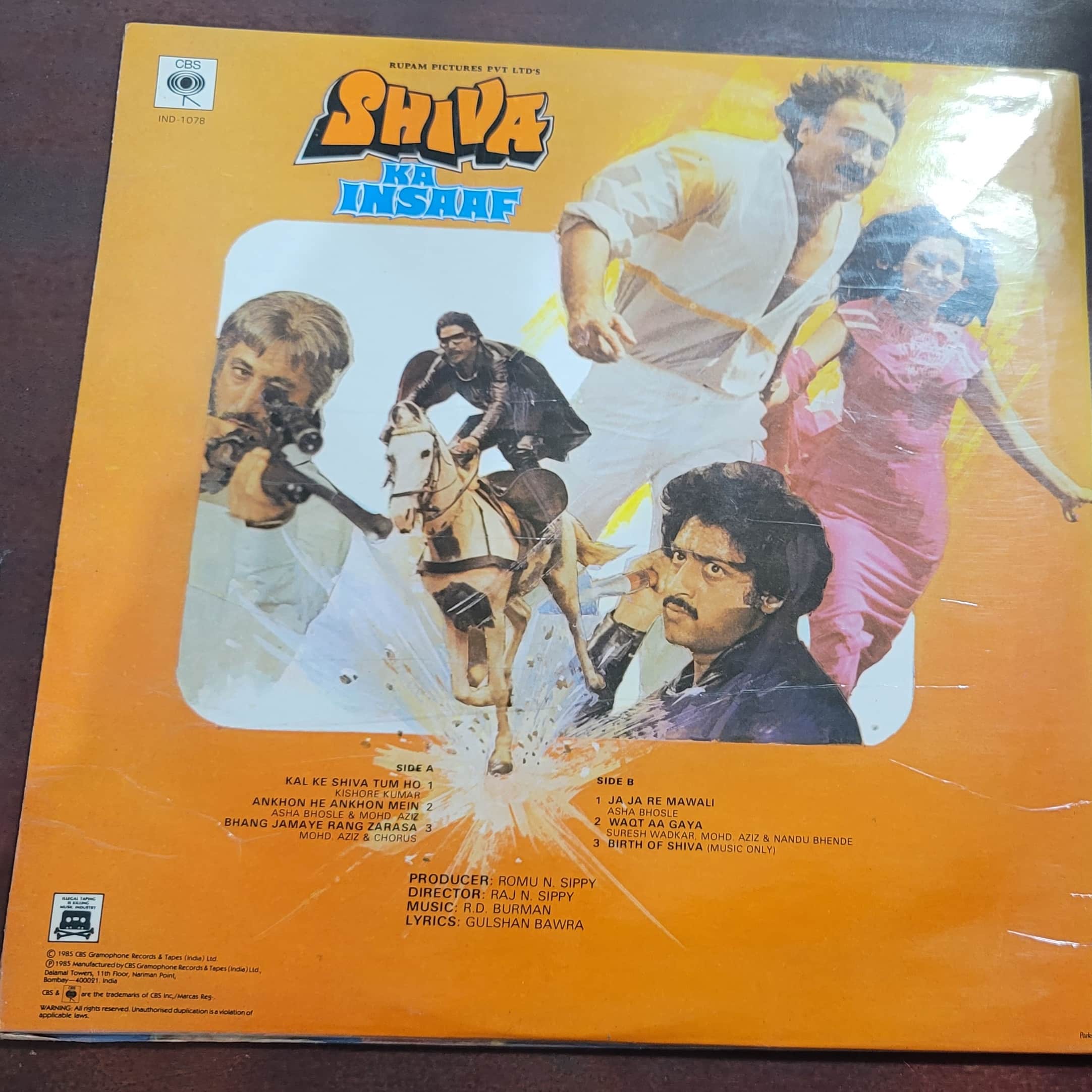 Shiva Ka Insaaf - Record LP Vinyl Vintage -Bollywood - Image 2