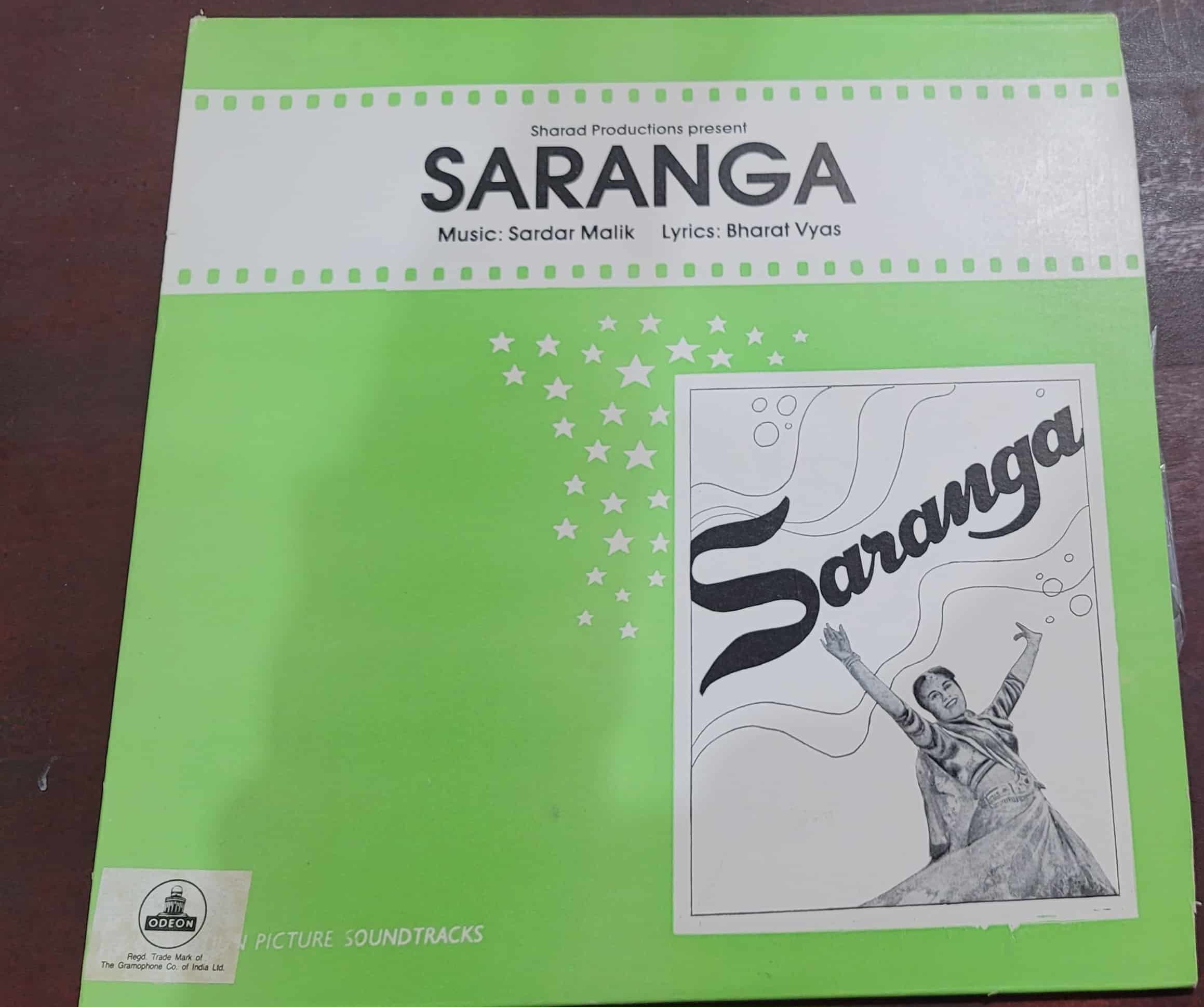 Saranga – Record LP Vinyl Vintage -Bollywood