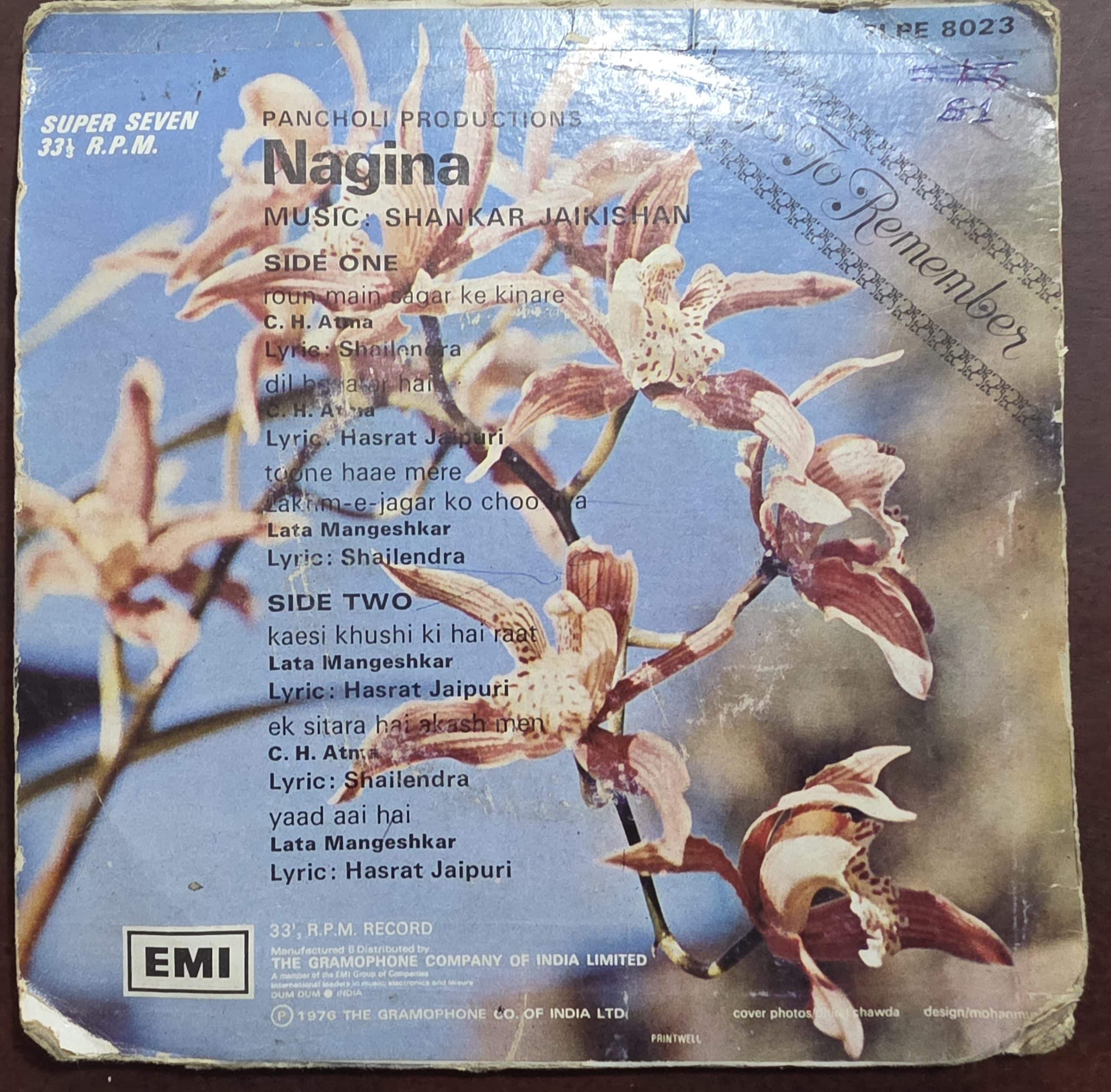 Nagina 7LPE 8023– Record EP Vinyl Vintage -Bollywood - Image 2
