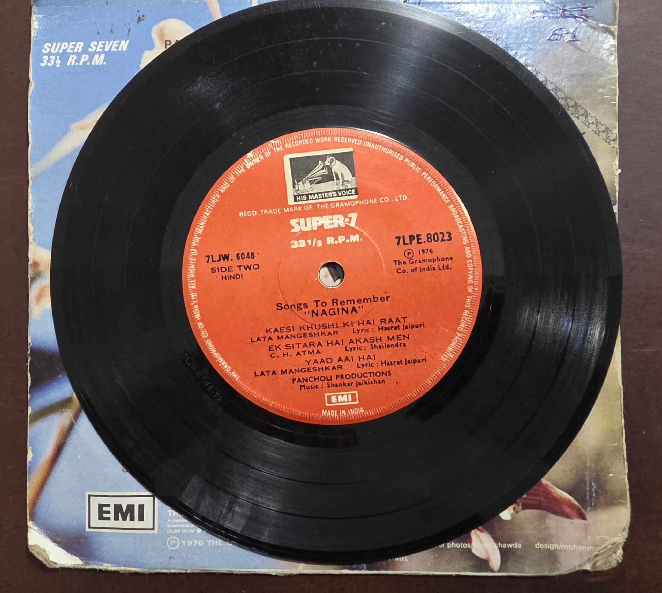 Nagina 7LPE 8023– Record EP Vinyl Vintage -Bollywood - Image 4