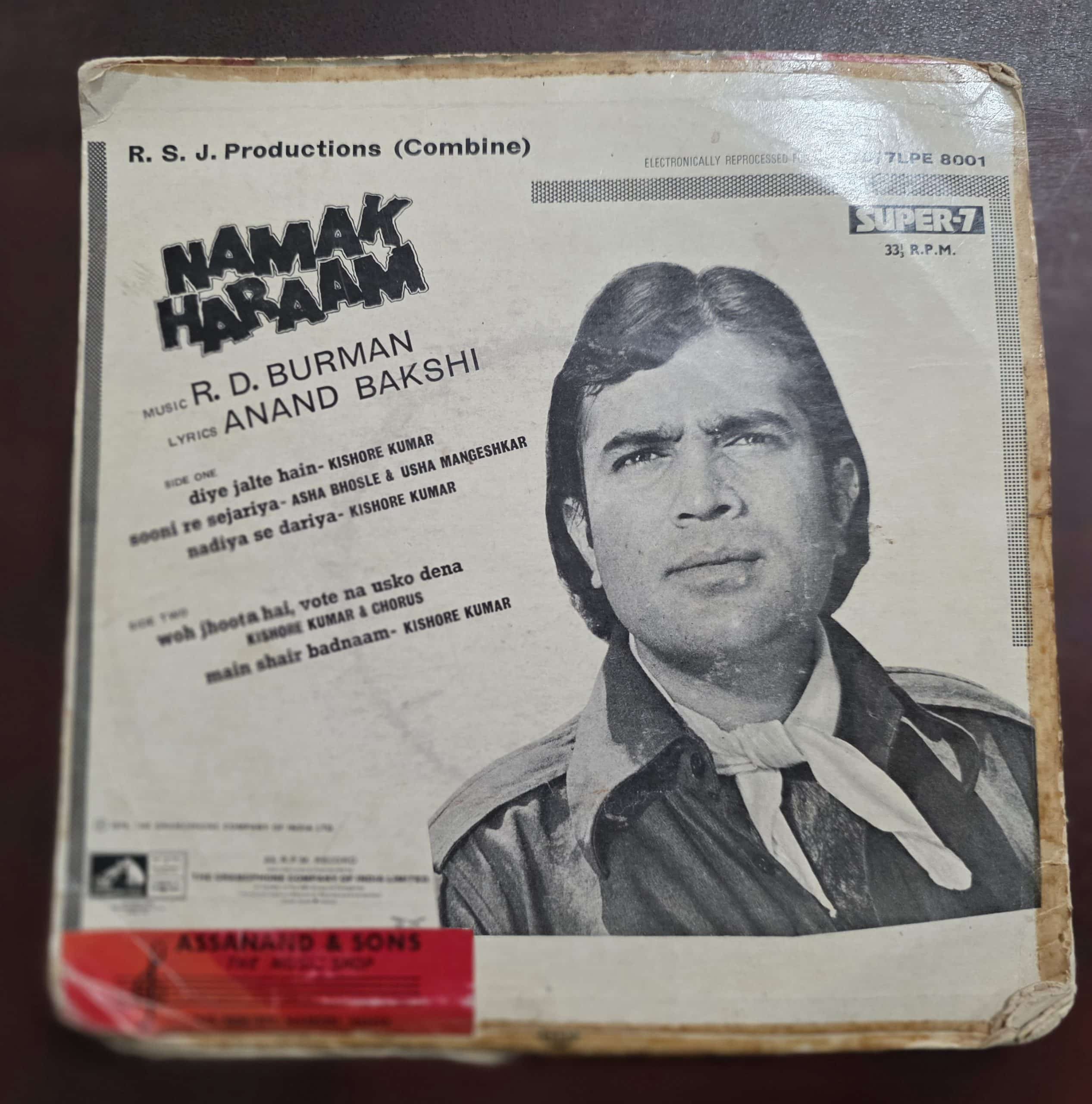 Namak Haram D/7LPE 8001 – Record EP Vinyl Vintage -Bollywood - Image 2