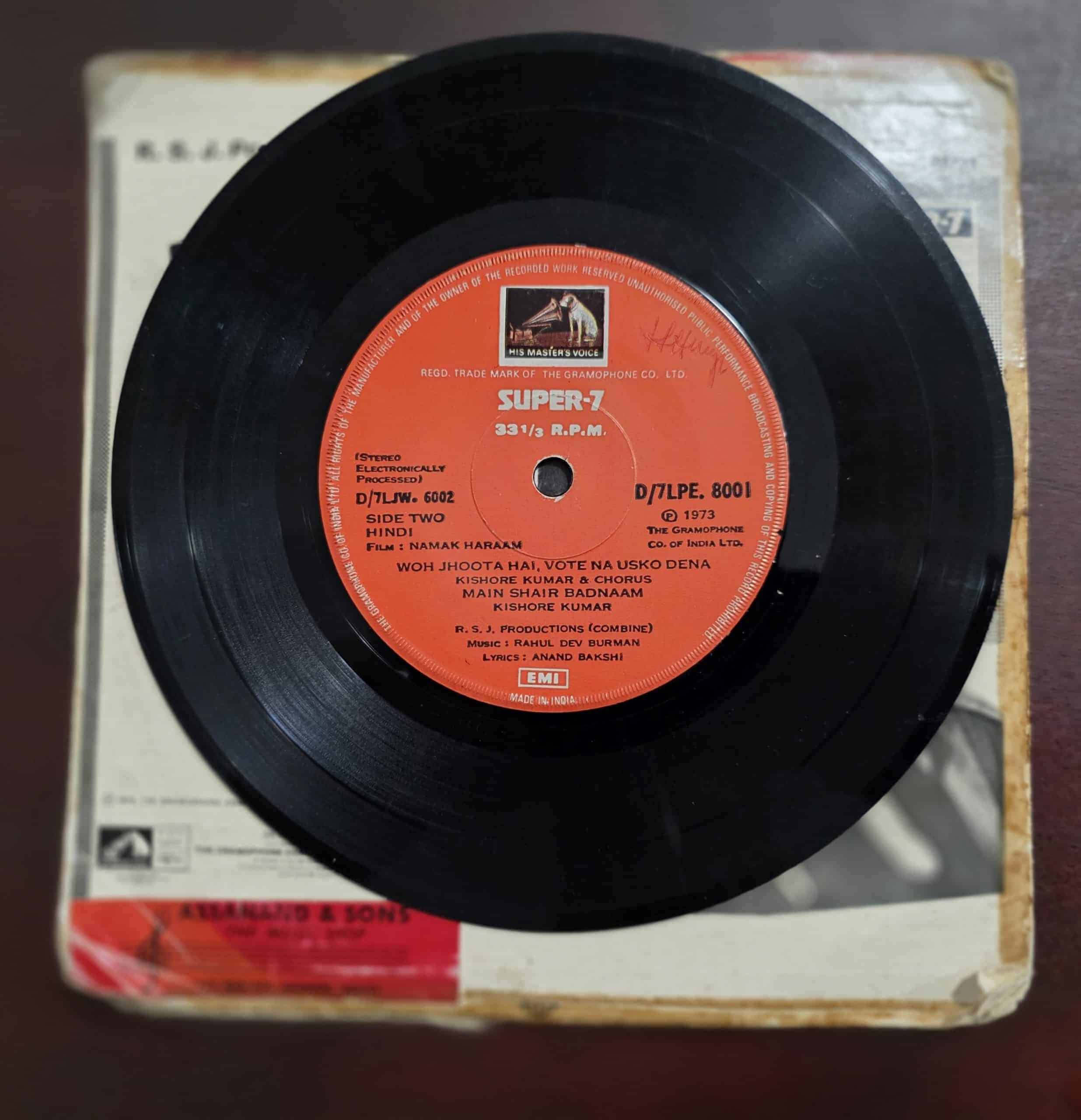 Namak Haram D/7LPE 8001 – Record EP Vinyl Vintage -Bollywood - Image 4