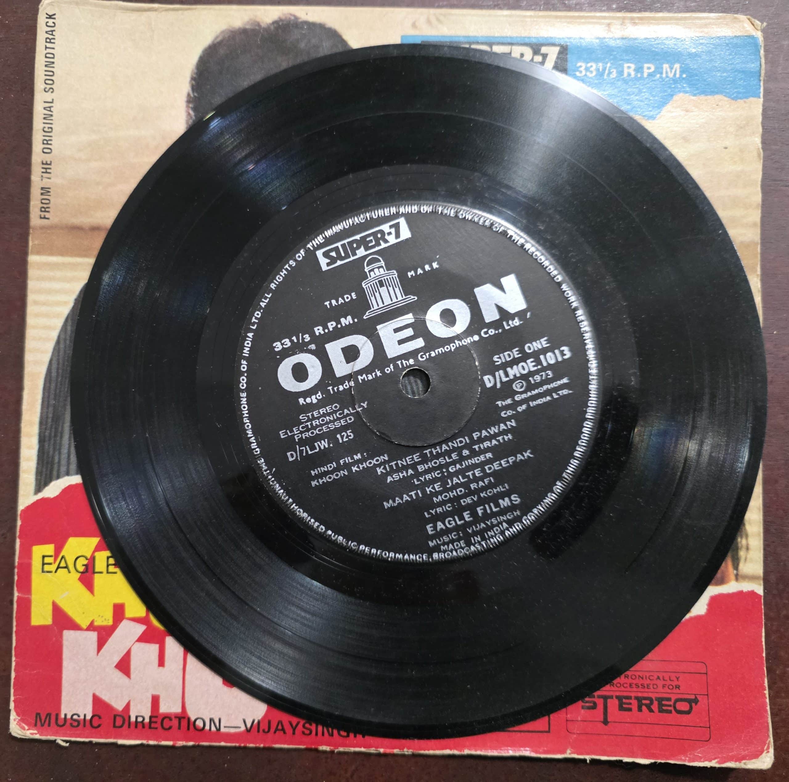 Khoon Khoon D/LMOE 1013 – Record EP Vinyl Vintage -Bollywood - Image 3
