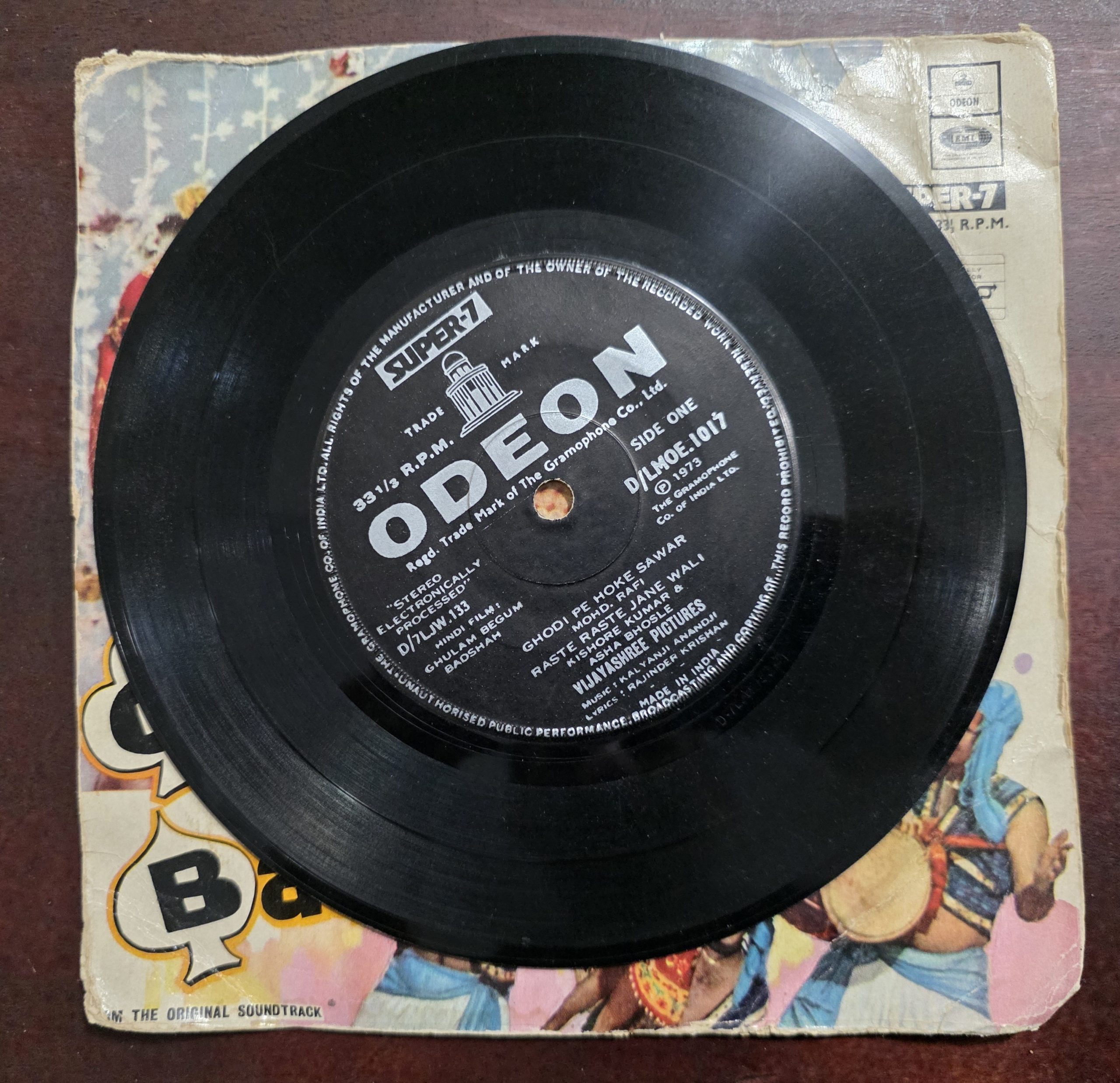 Ghulam Begum Badshah D/LMOE 1017 – Record EP Vinyl Vintage -Bollywood - Image 3
