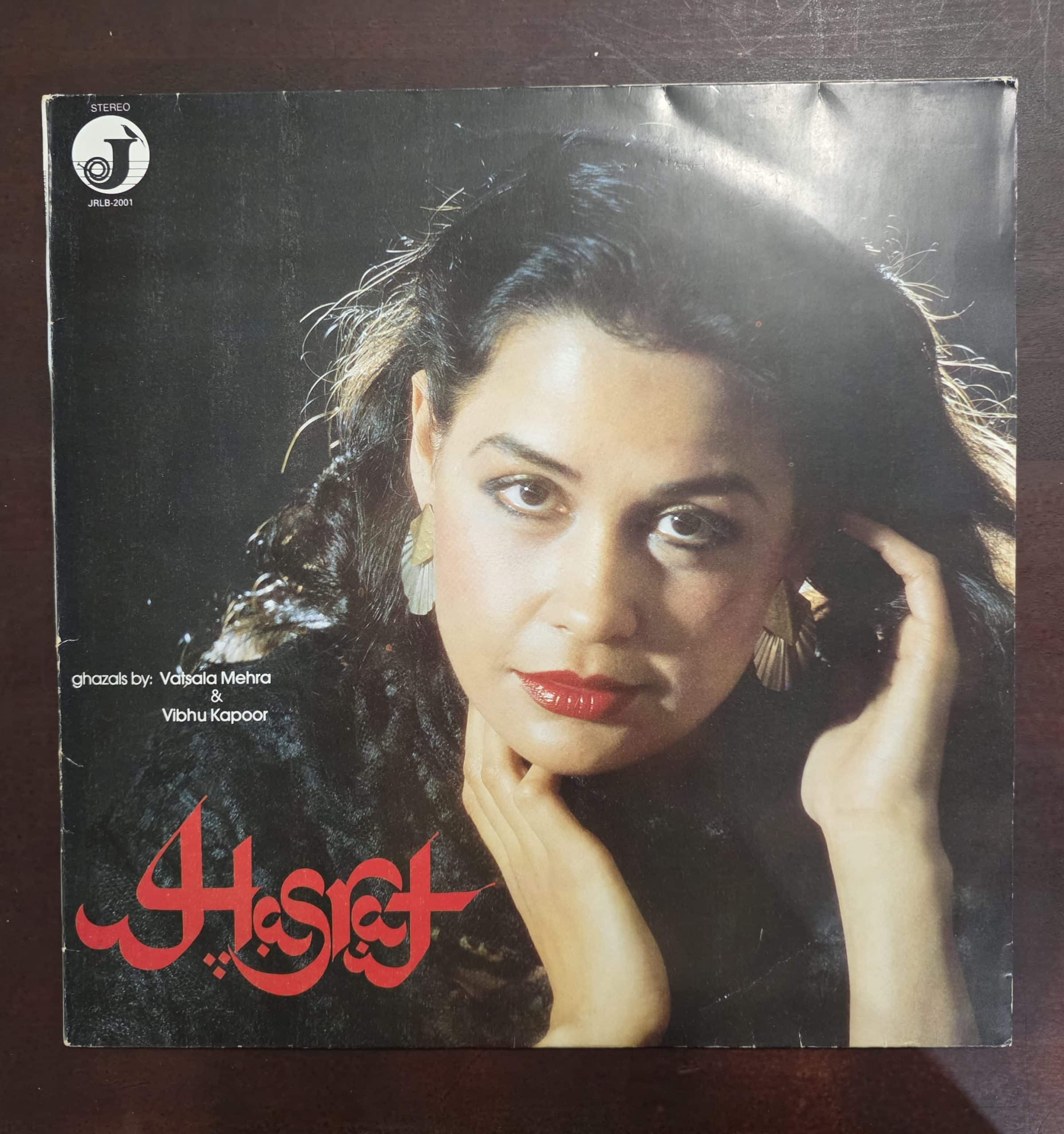 Hasrat - Ghazals By: Vatsala Mehra & Vibhu Kapoor - Ghazals – Record LP Vinyl Vintage