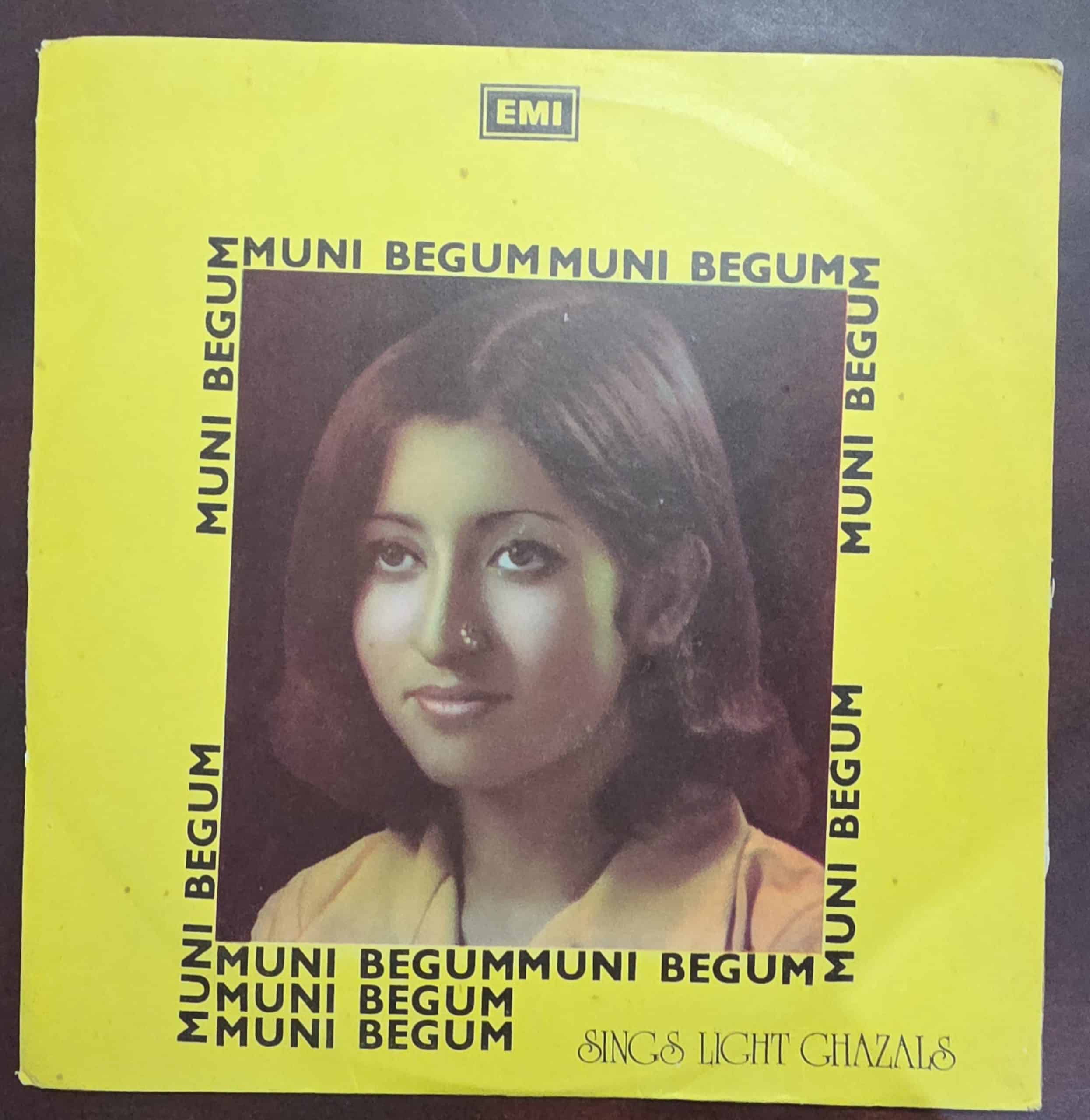Muni Begum Sings Light Ghazals – Record LP Vinyl Vintage