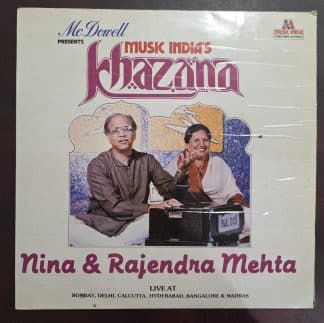 Khazana – Nina & Rajendra Mehta - Live At Delhi, Calcutta, Hyderabad, Bangalore & Madras- Ghazals – Record LP Vinyl Vintage