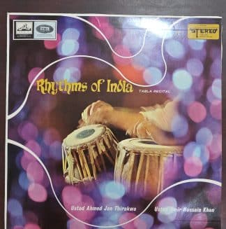 Rhythms Of India (Tabla Recital)- Ustad Ahmed Jan Thirakwa* And Ustad Amir Hussain Khan – Instrumental - Record LP Vinyl Vintage -Bollywood