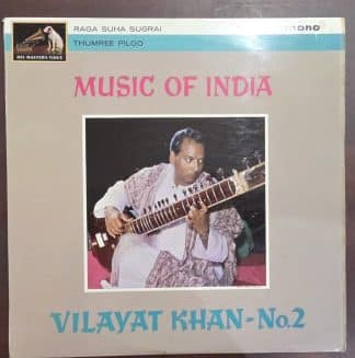 Music Of India No. 2 - Vilayat Khan - Instrumental –  Record LP Vinyl Vintage -Bollywood