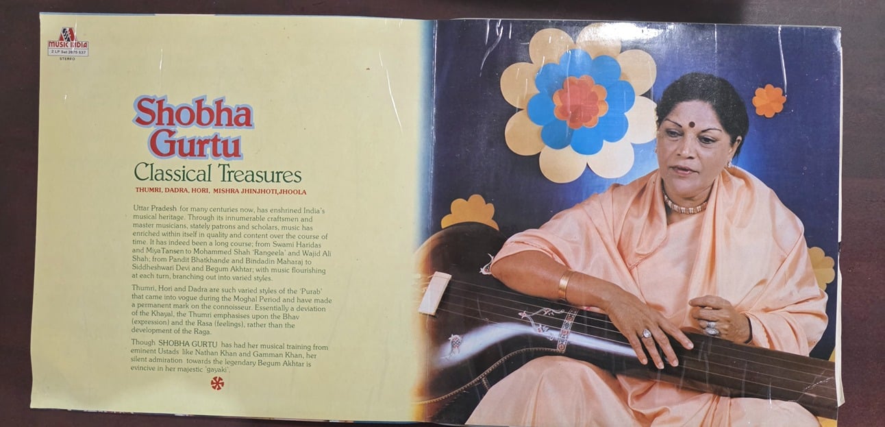 Shobha Gurtu – Classical Treasures – Record LP Vinyl Vintage -Bollywood - Image 2