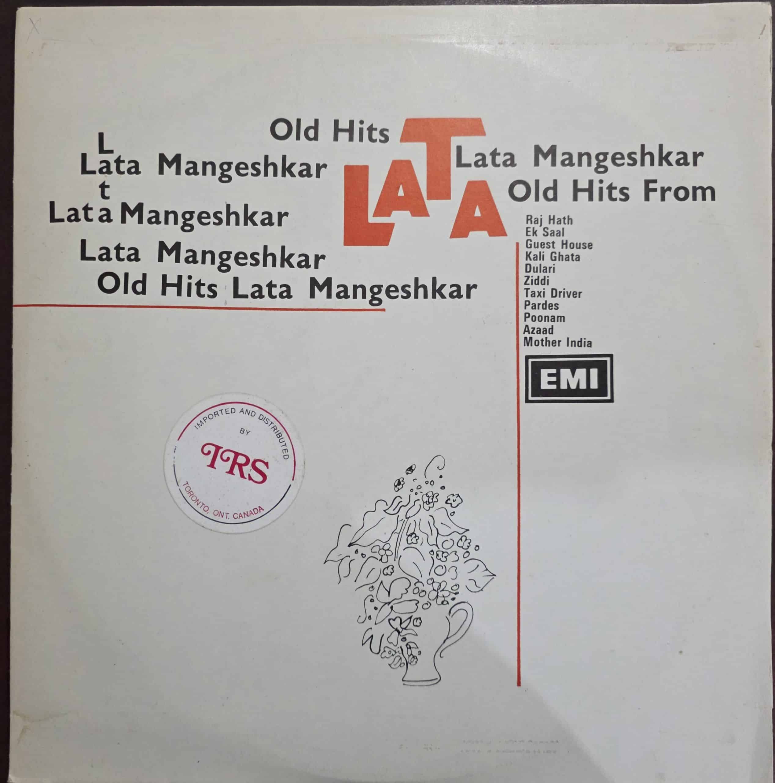 Old Hits From Lata Mangeshkar – Record LP Vinyl Vintage -Bollywood