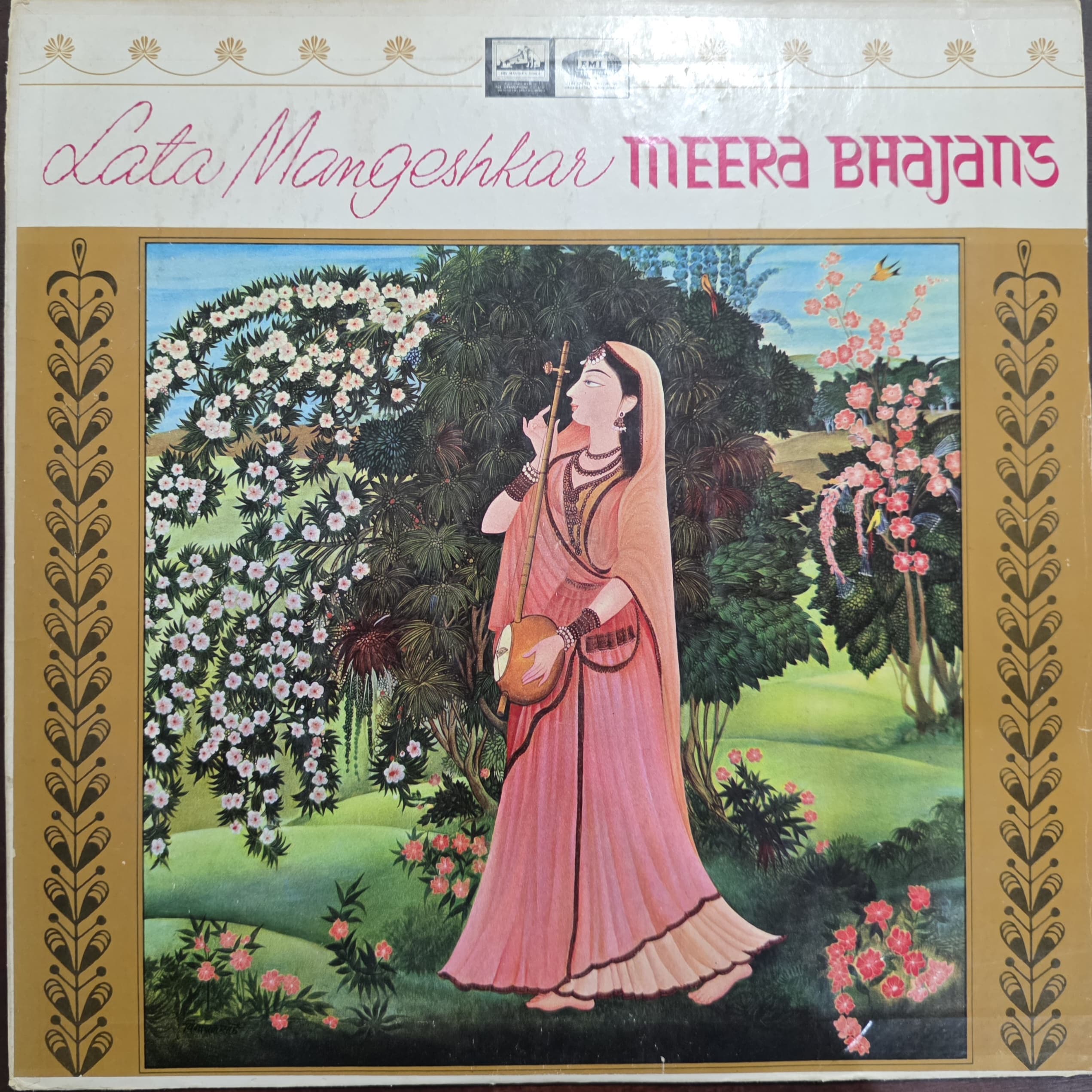 Lata Mangeshkar – Meera Bhajans – Record LP Vinyl Vintage -Bollywood