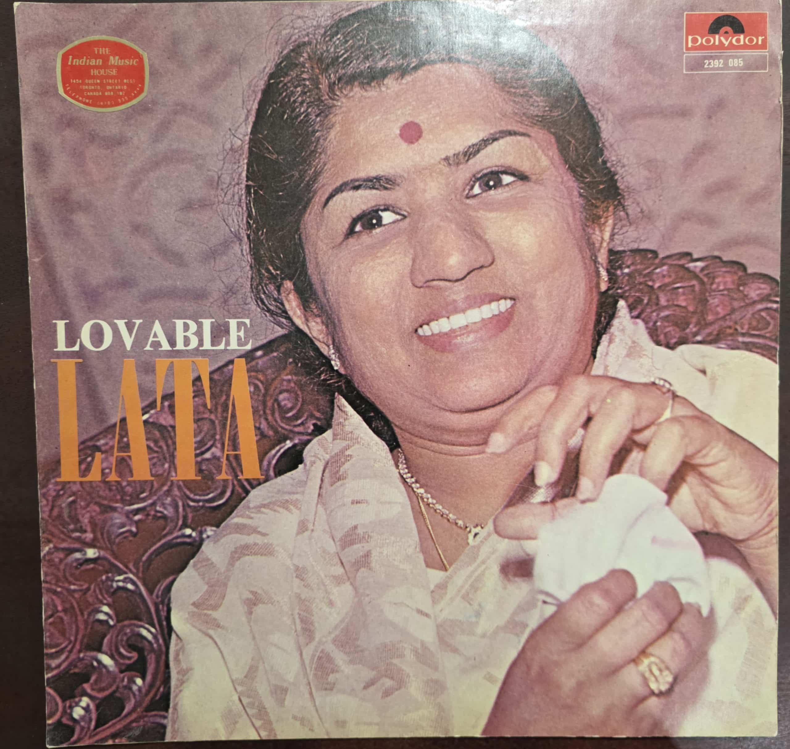 Lovable Lata – Record LP Vinyl Vintage -Bollywood