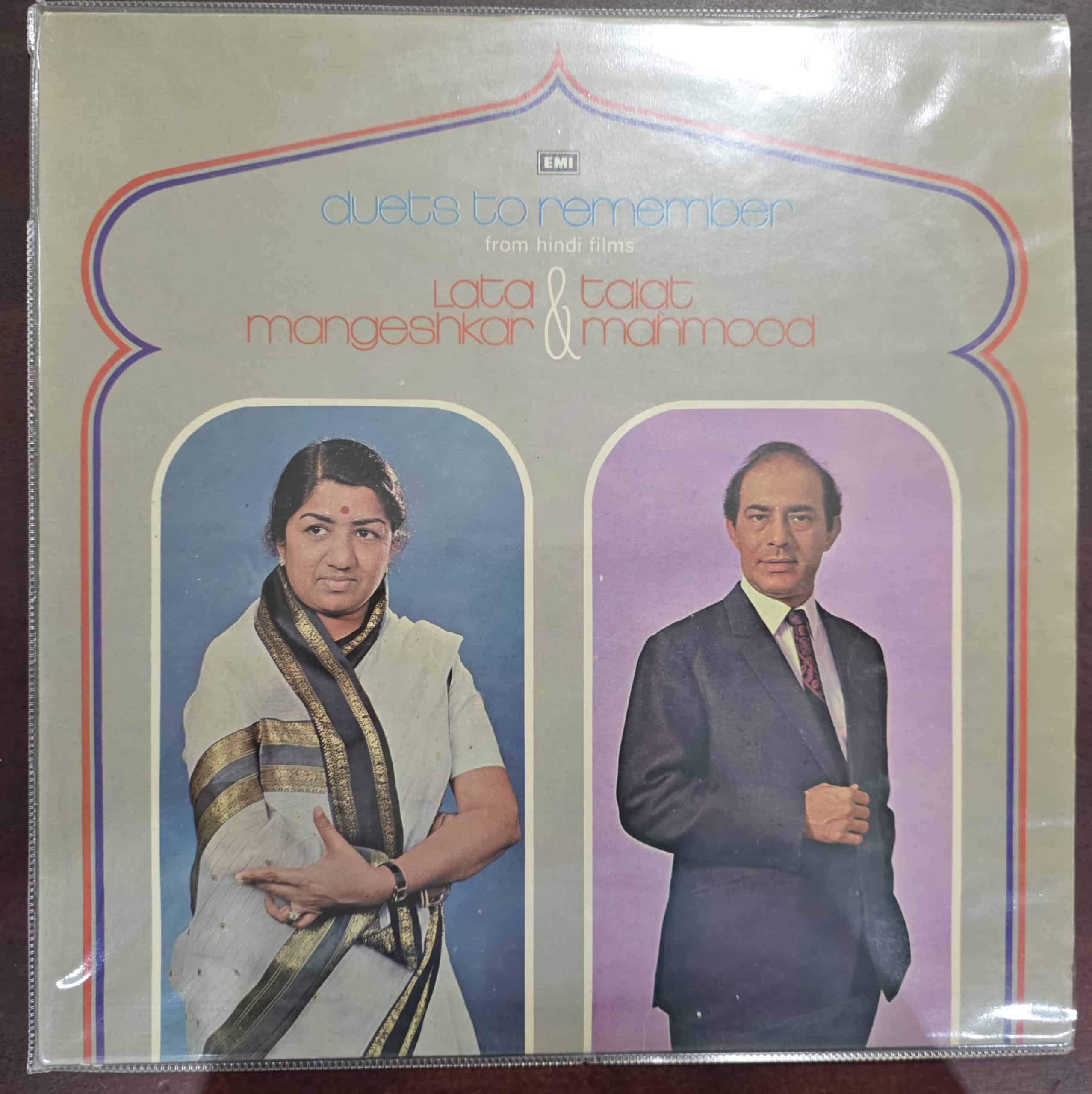 Duets To Remember (From Hindi Films) - Lata Mangeshkar & Talat Mahmood– Record LP Vinyl Vintage -Bollywood