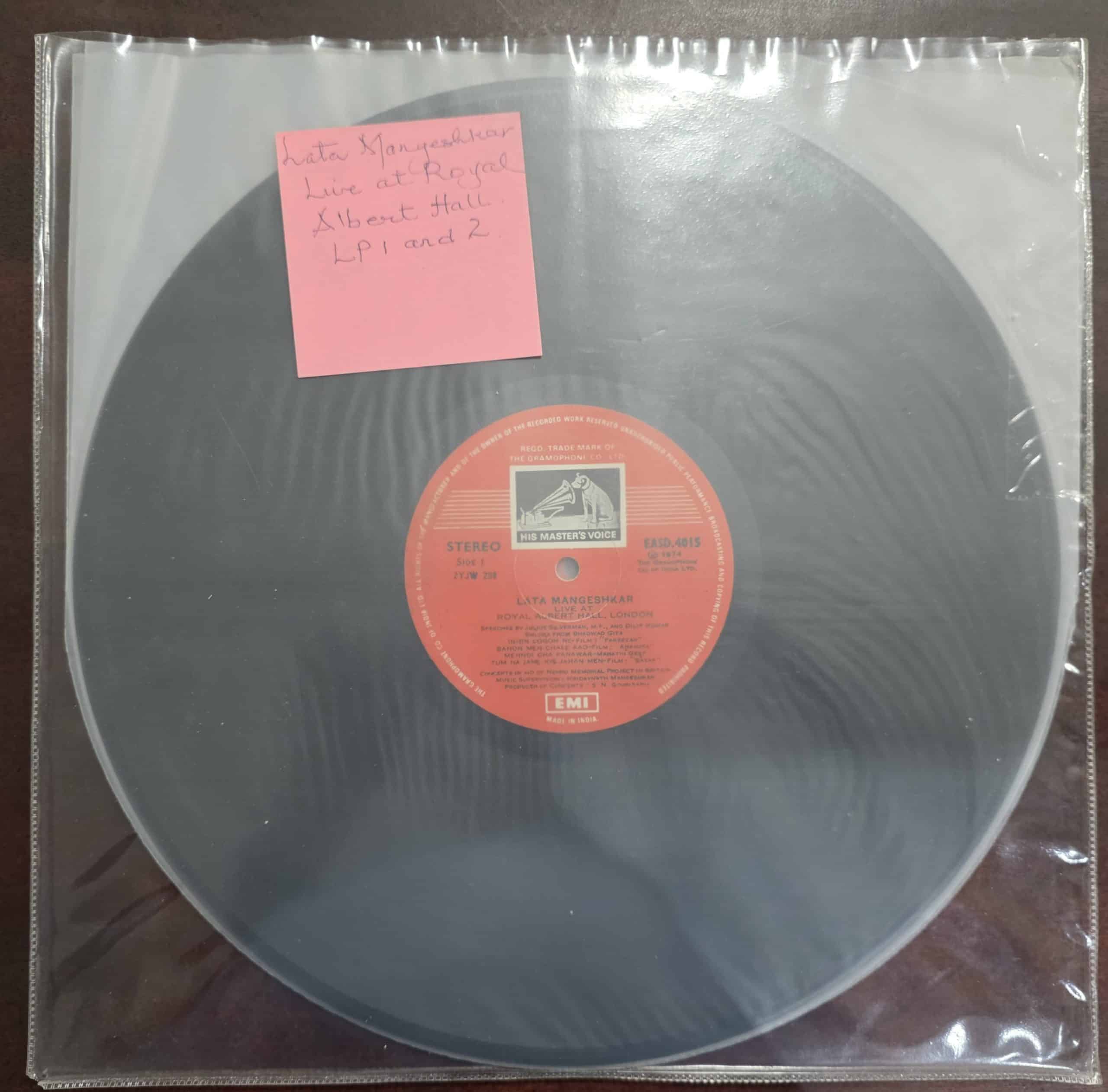 Live At Royal Albert Hall, London (March 1974) - No Jacket – Record LP Vinyl Vintage -Bollywood