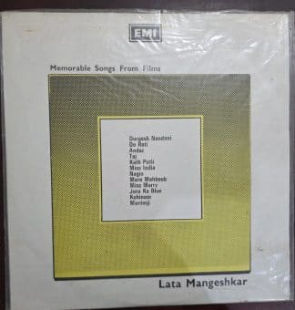 Memorable Songs From Films -  Lata Mangeshkar – Record LP Vinyl Vintage -Bollywood