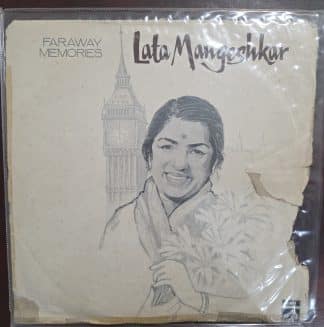 Faraway Memories -  Lata Mangeshkar (Worn Jacket) – Record LP Vinyl Vintage -Bollywood