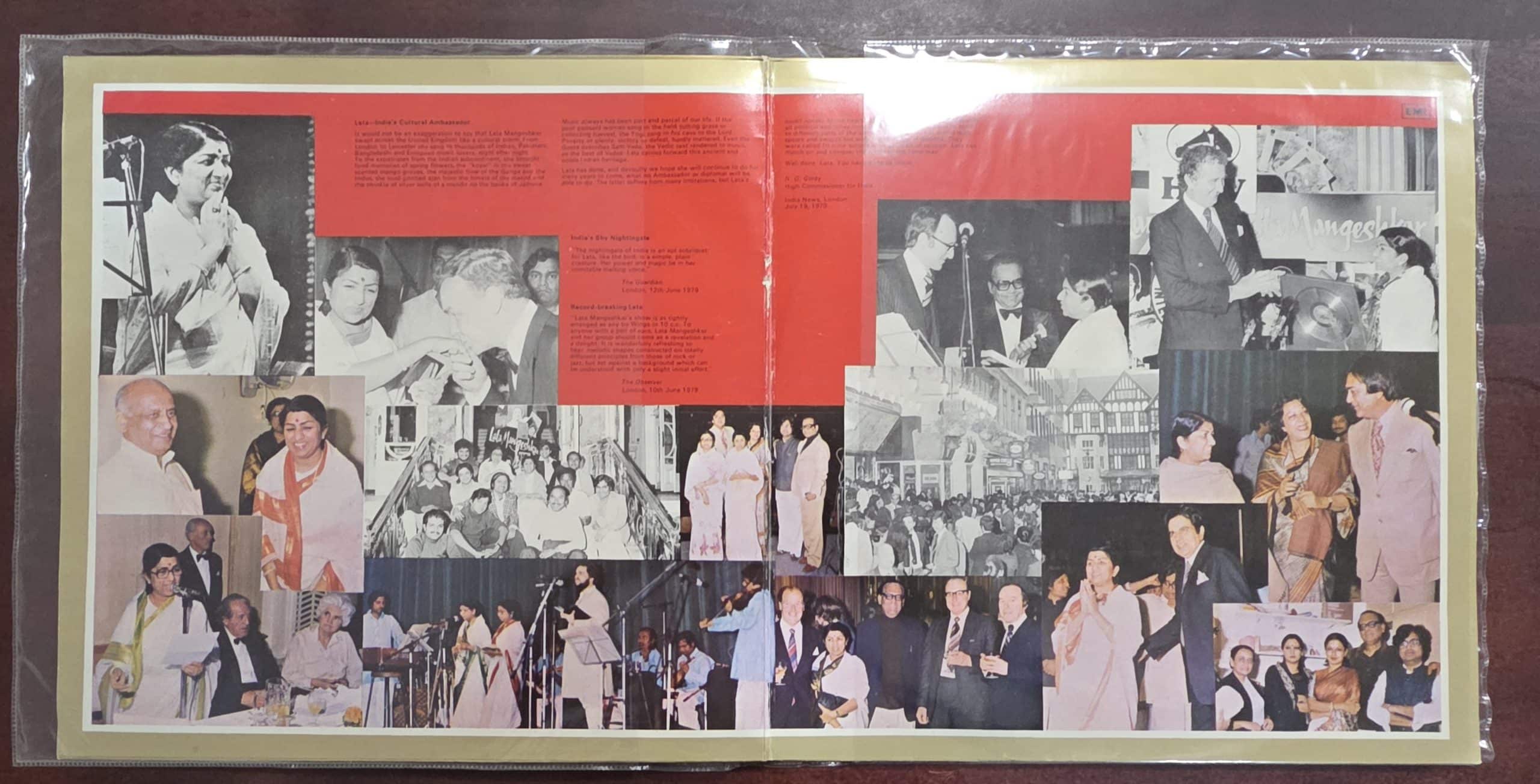 Live At The London Palladium - Lata Mangeshkar – Record LP Vinyl Vintage -Bollywood - Image 2