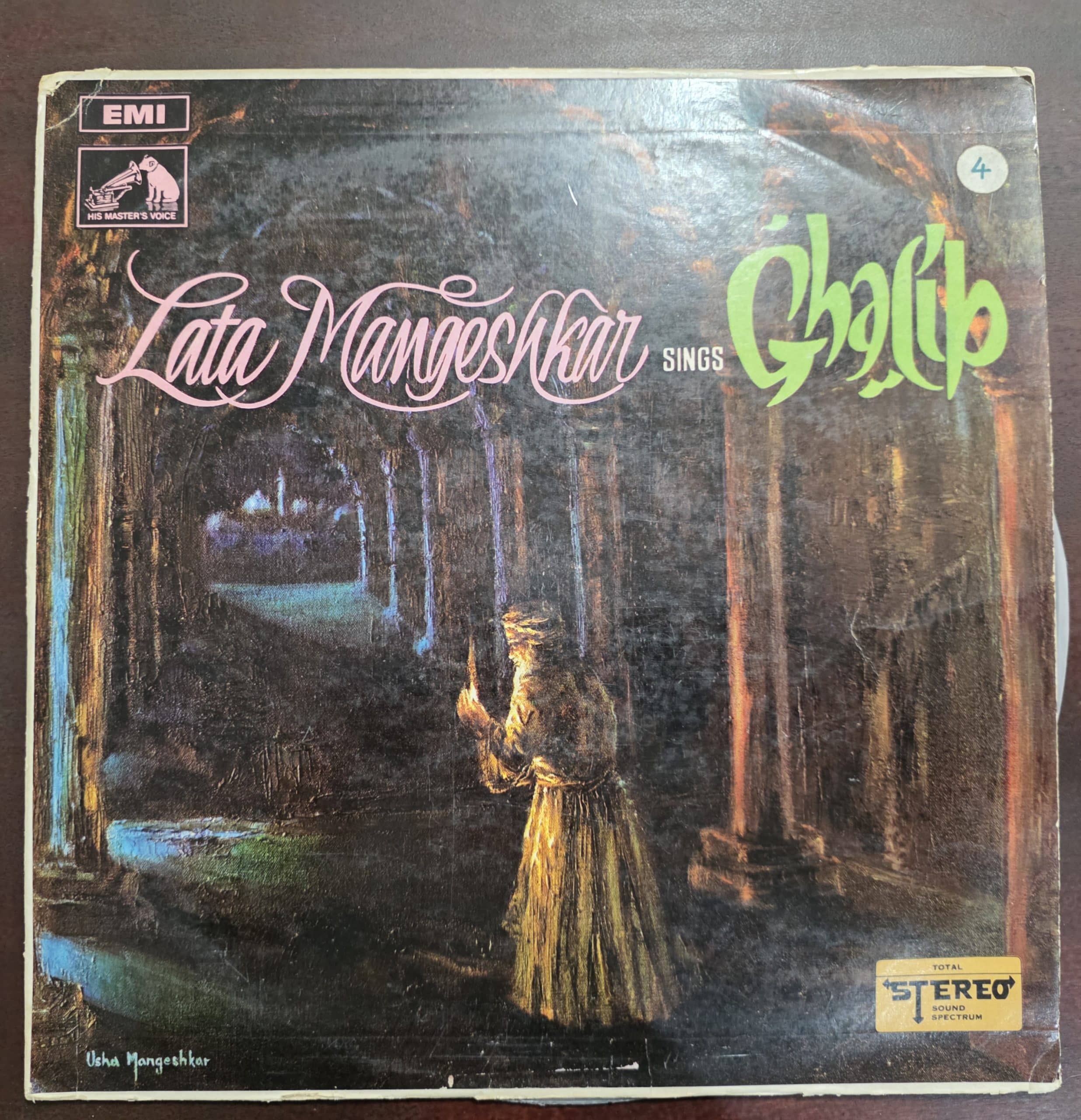 Lata Mangeshkar Sings Ghalib – Record LP Vinyl Vintage -Bollywood