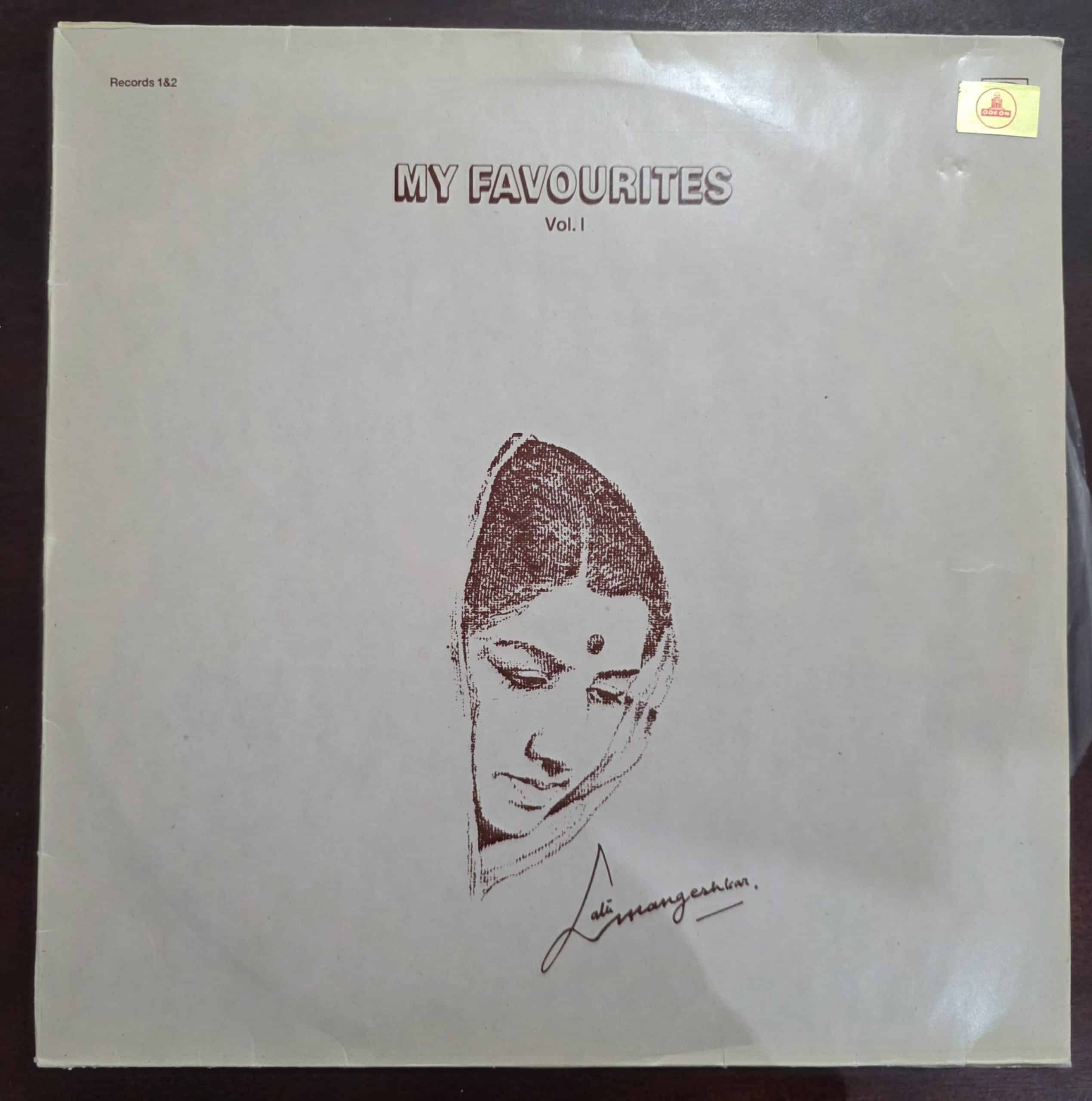 My Favourites Vol. 1 (1967 - 1985) - Lata Mangeshkar – Record LP Vinyl Vintage -Bollywood
