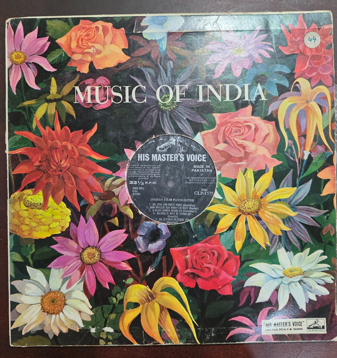 Indian Film Favourites - Various – Record LP Vinyl Vintage -Bollywood