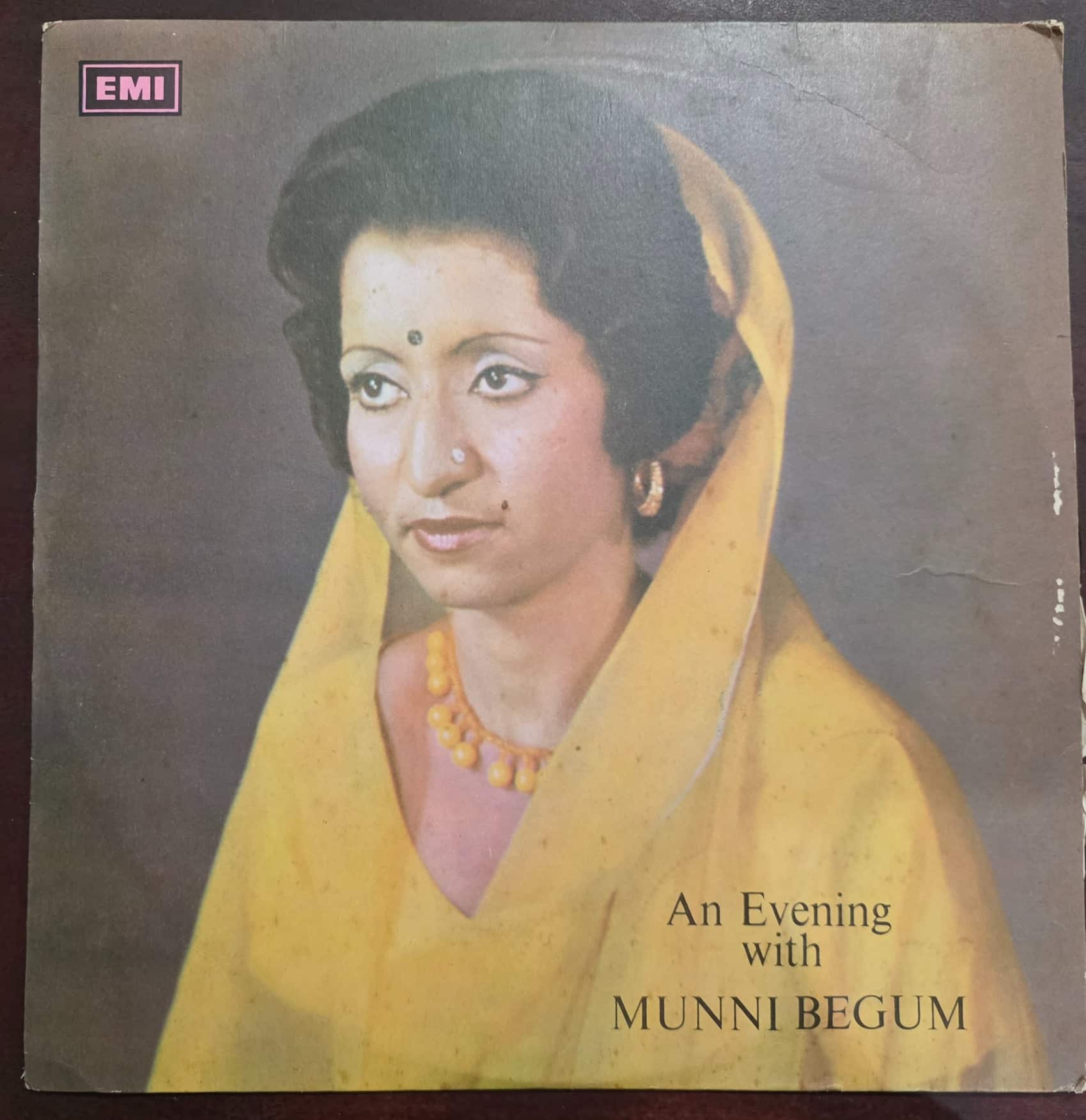 An Evening with Munni Begum - Record LP Vinyl Vintage -Bollywood