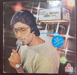 Live Tonite - Amitabh Bachchan With Kalyanji-Anandji  - Film Hits - Record LP Vinyl Vintage - Bollywood