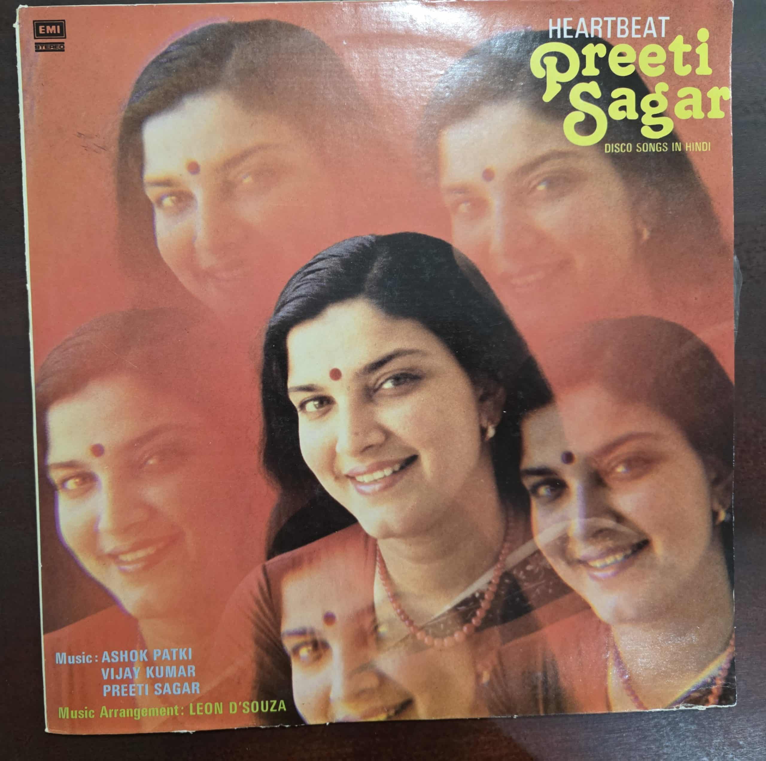 Heartbeat. Disco Songs In Hindi - Preeti Sagar - Record LP Vinyl Vintage – Bollywood