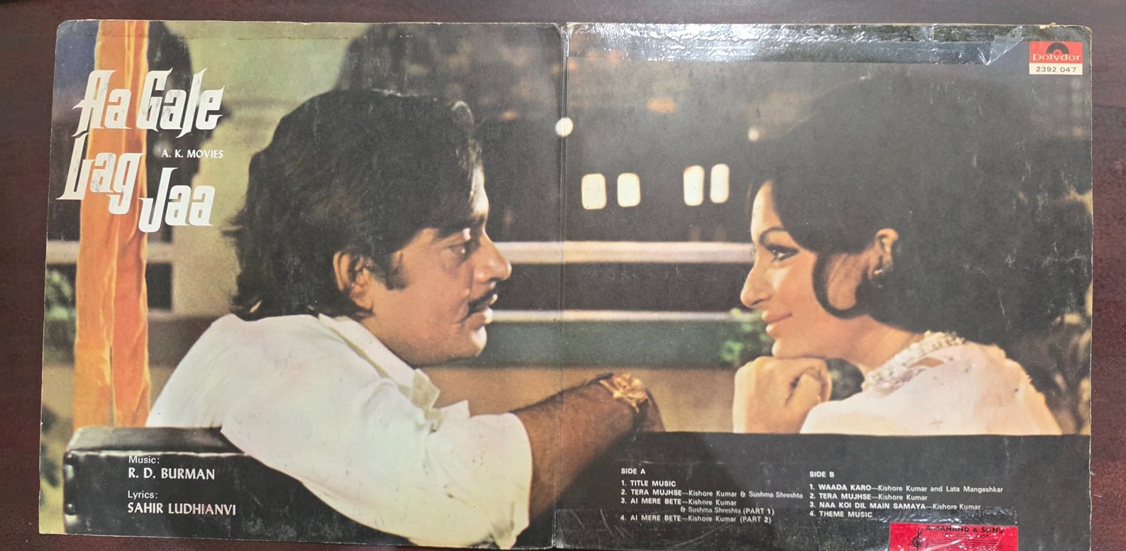 Aa Gale Lag Jaa - Record LP Vinyl Vintage - Bollywood - Image 2