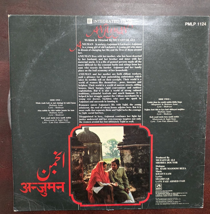 Anjuman - Record LP Vinyl Vintage - Bollywood - Image 2